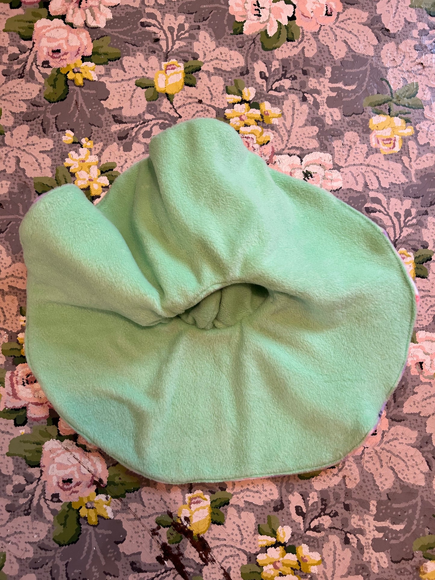 Handmade sheep fleece car seat cape