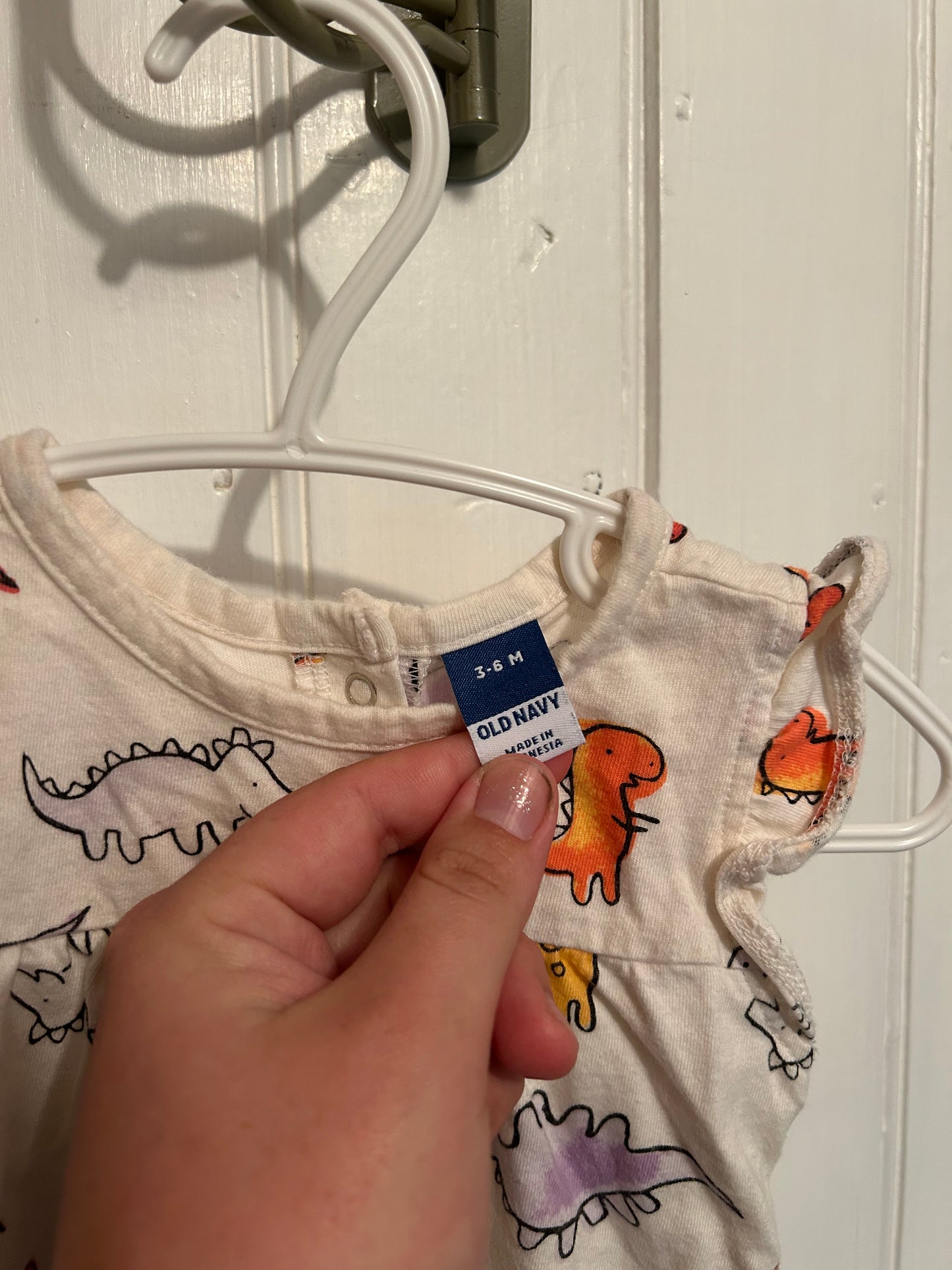 Old navy 3/6m Dino romper