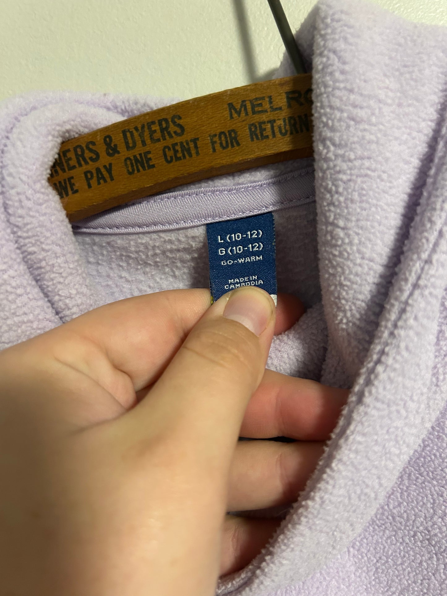 Old navy youth 10/12 purple fleece cowl neck cropped sweater