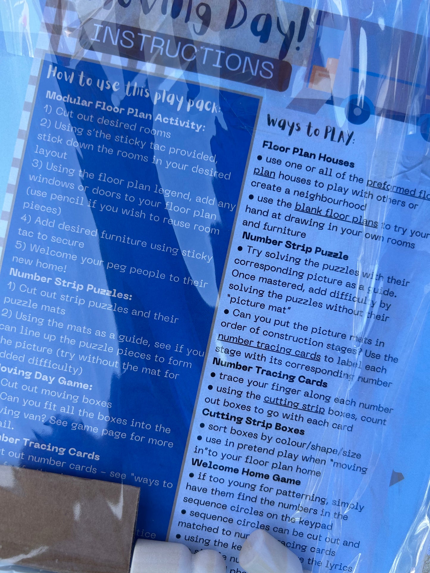 Moving day activity pack