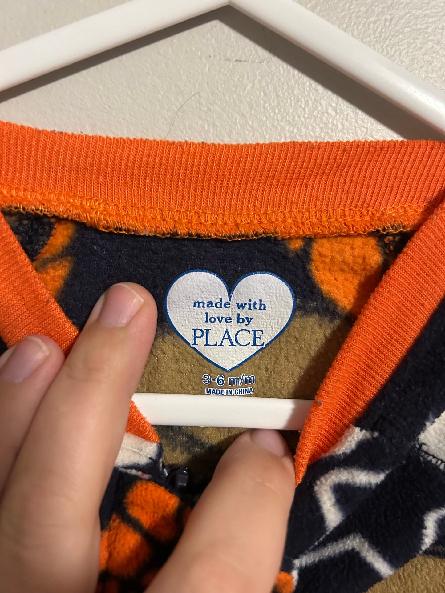 Children’s place 3/6m sports fleece sleeper