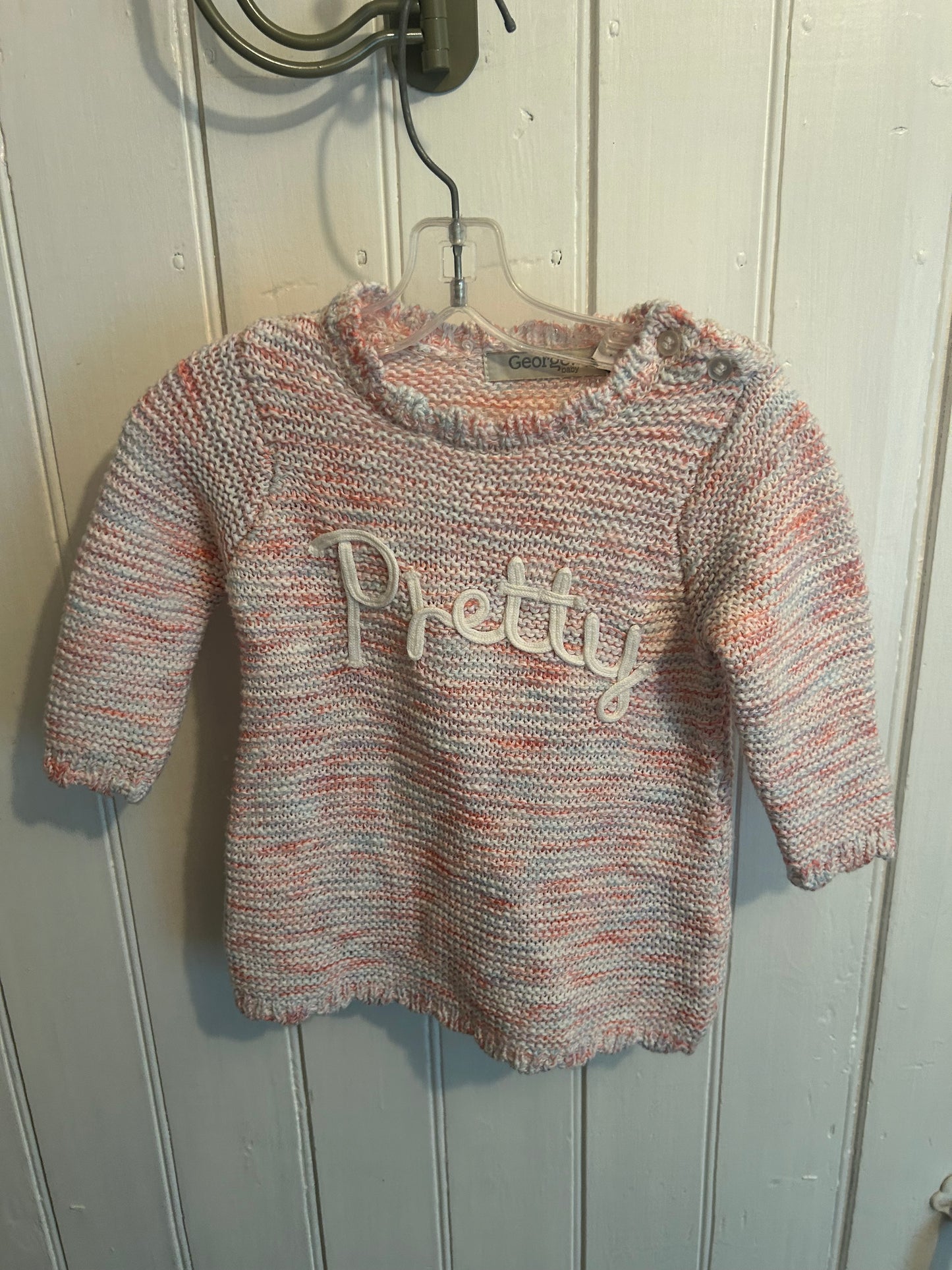 George pink pretty knit sweater