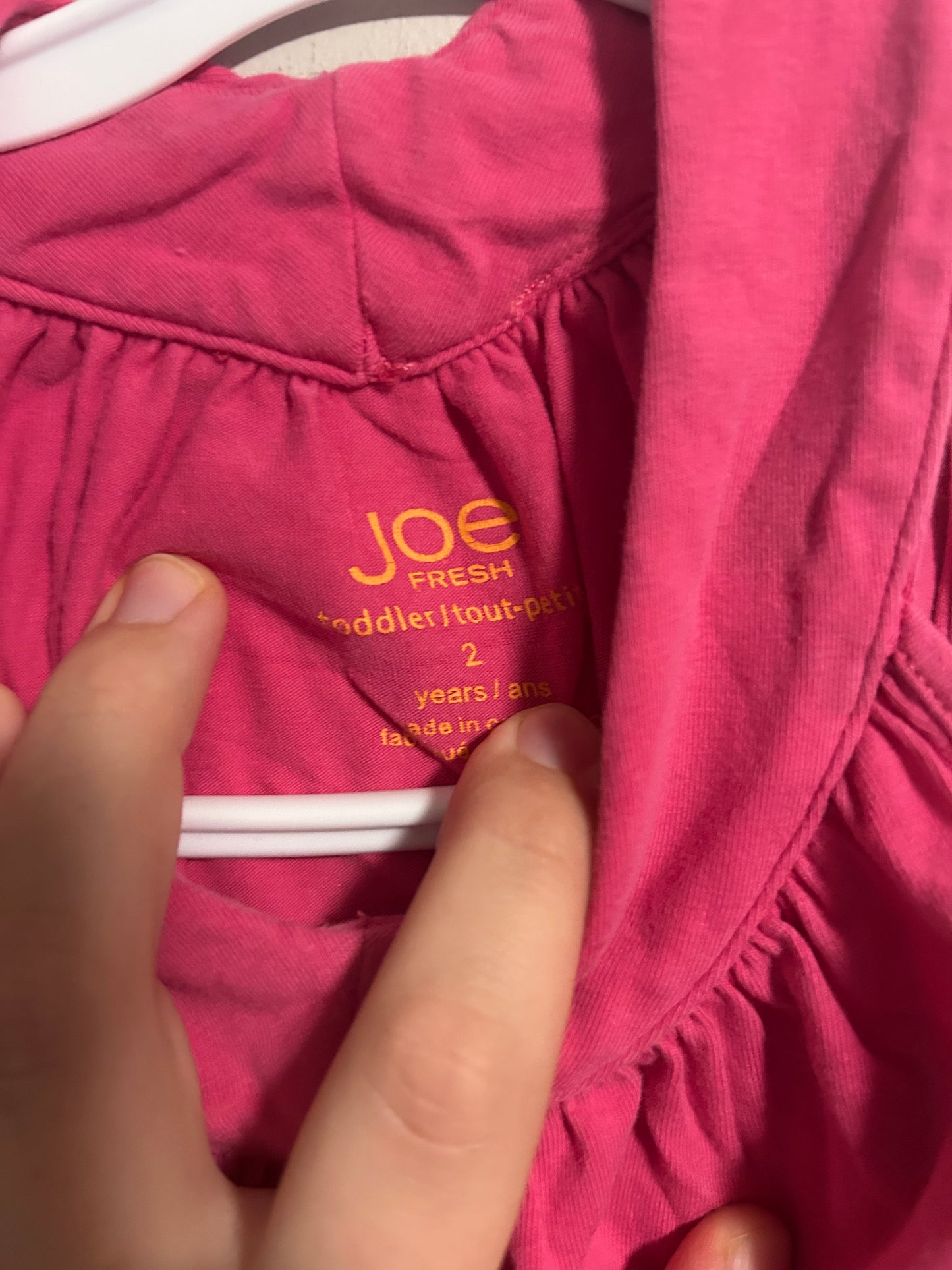 Joe fresh 2t pink vneck tank top