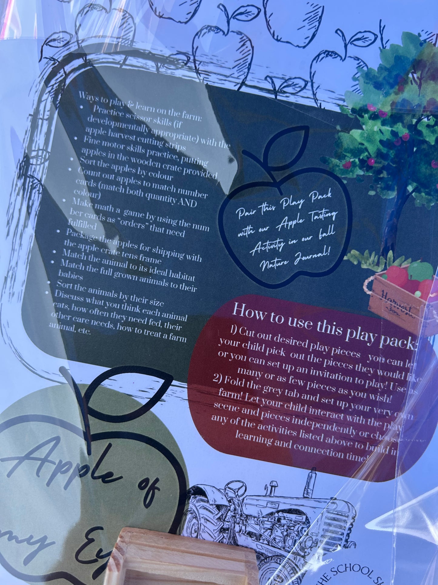 Farm apple of my eye activity learning pack