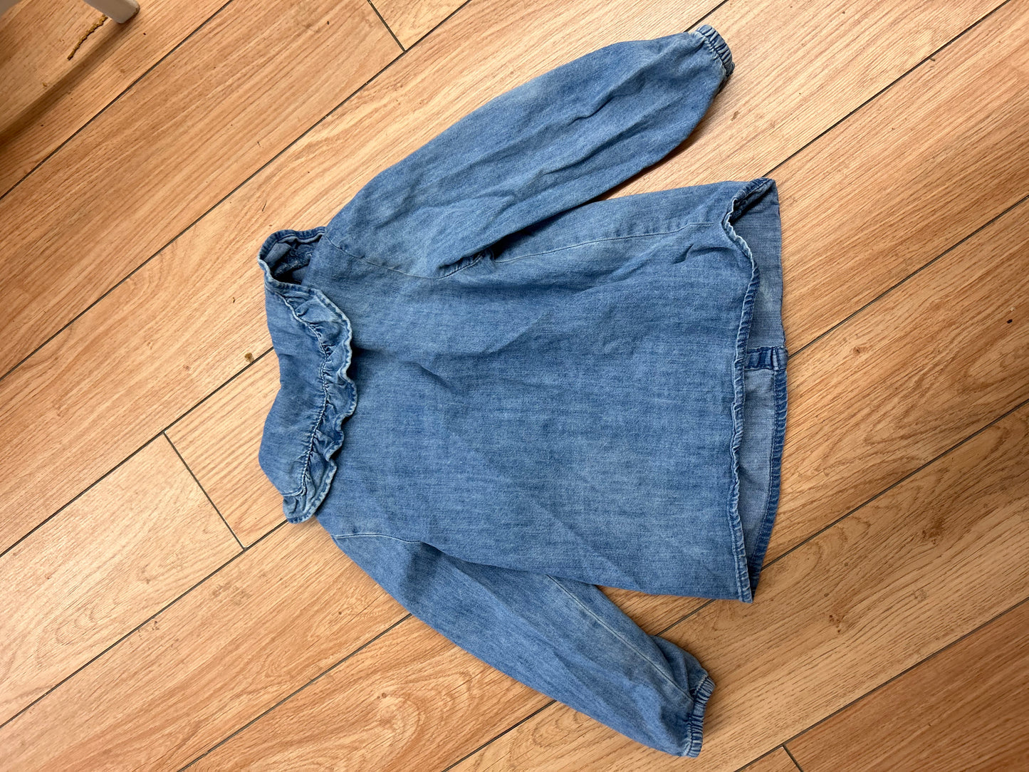 H&M denim collard blouse