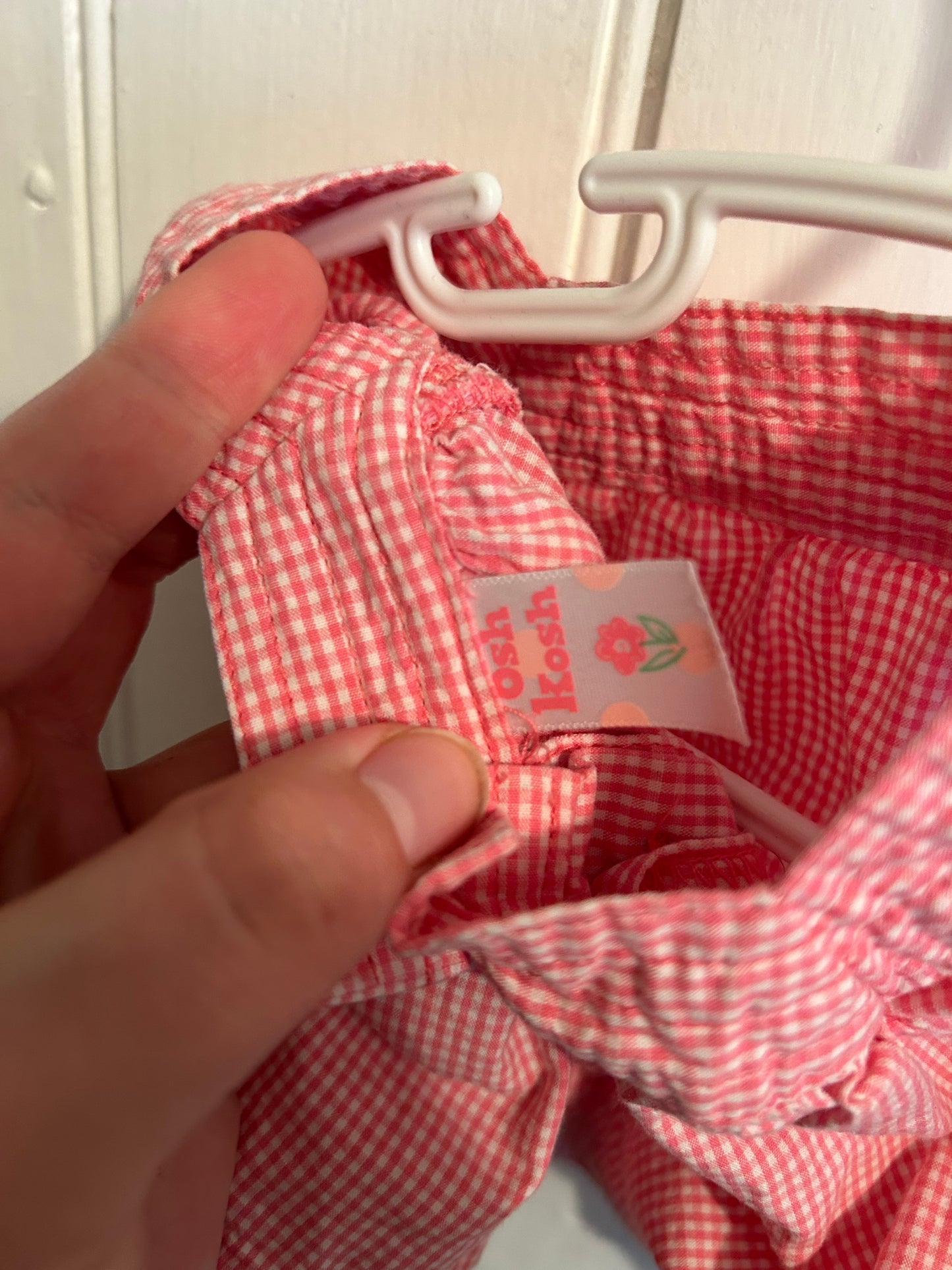 Vintage Oshkosh 3m pink gingham floral top