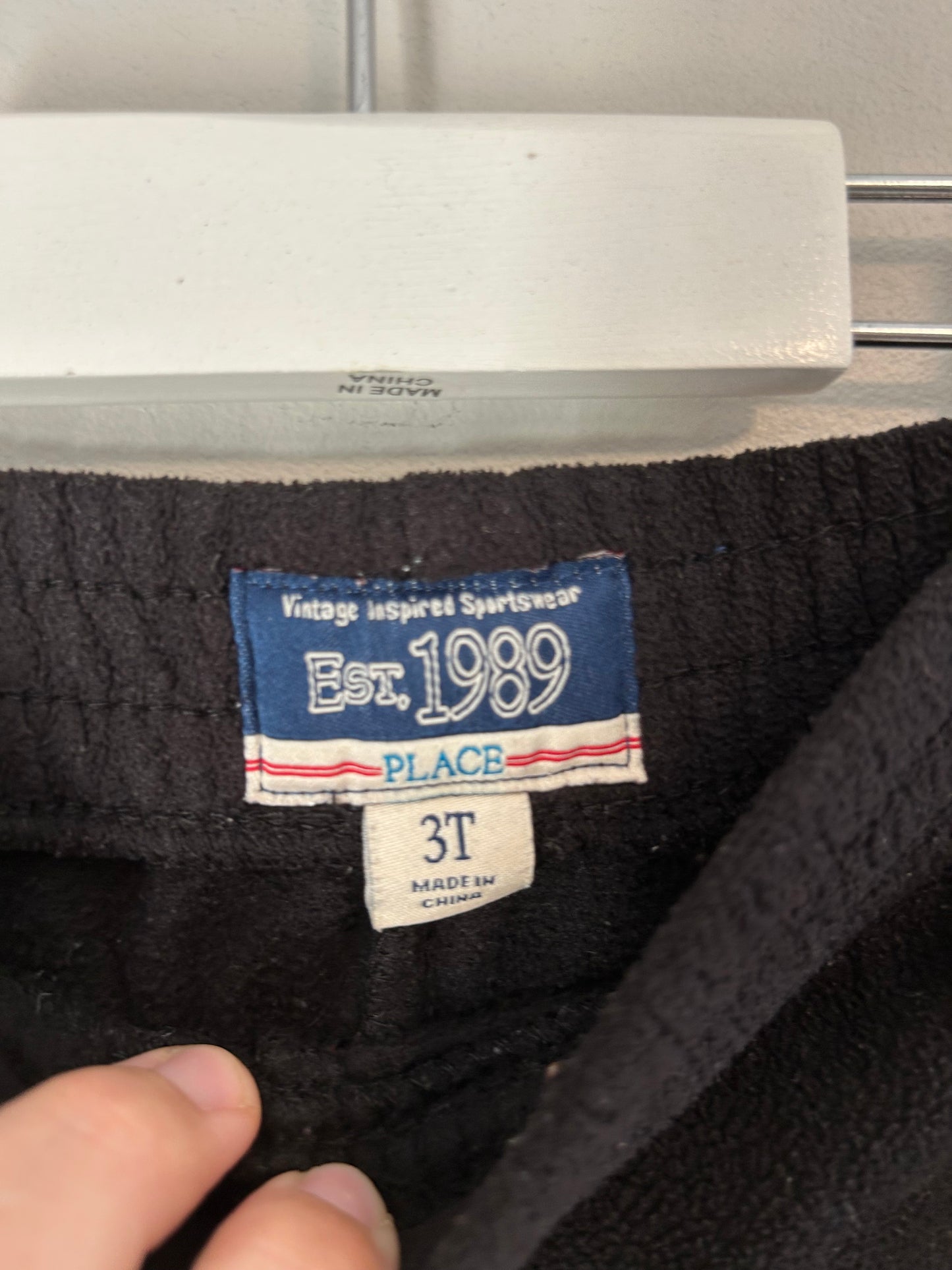 The children’s place 3t black fleece wide leg pants