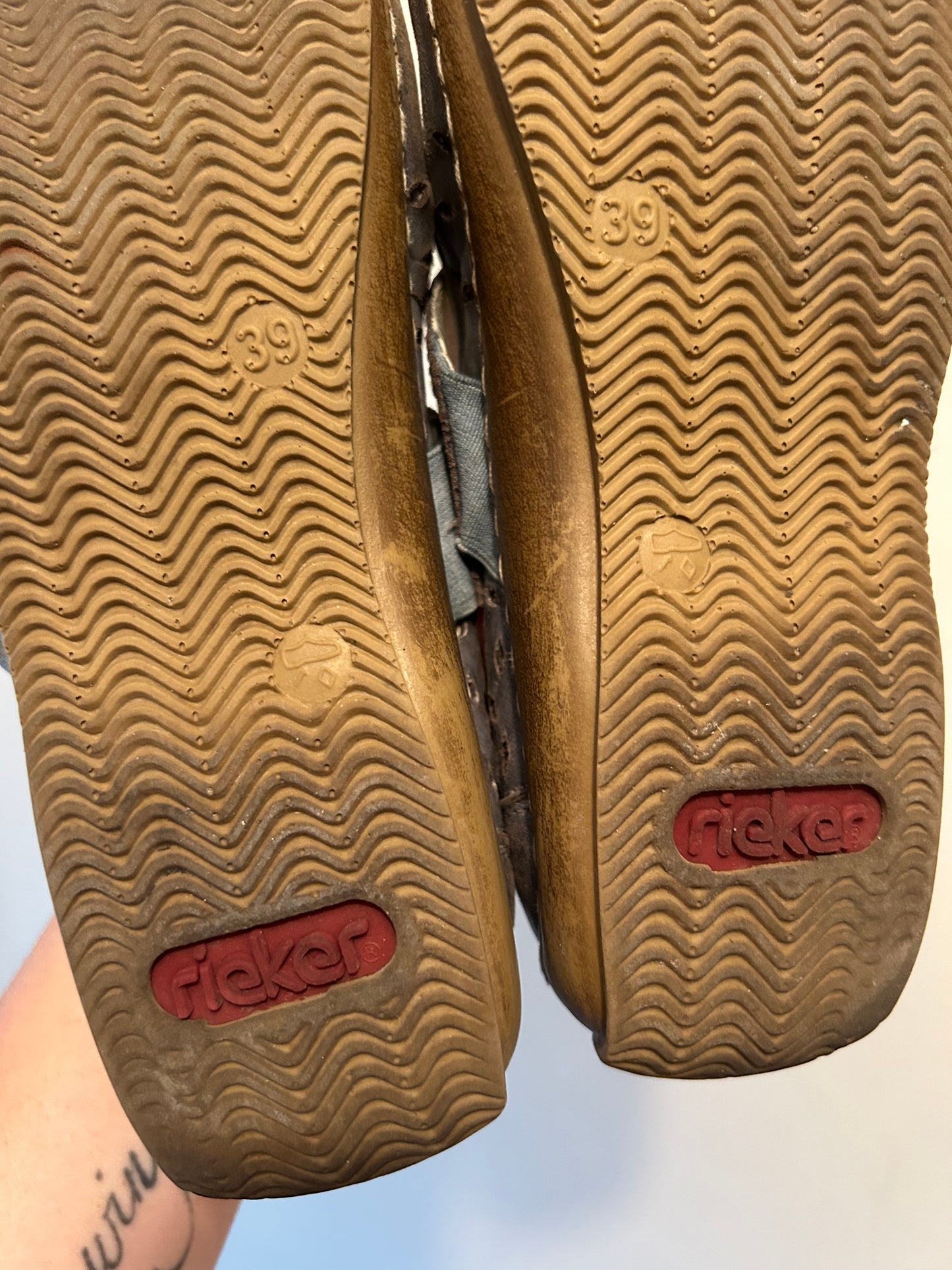 Rieker eu 39 us 8.5 blue leather mary Jane shoes