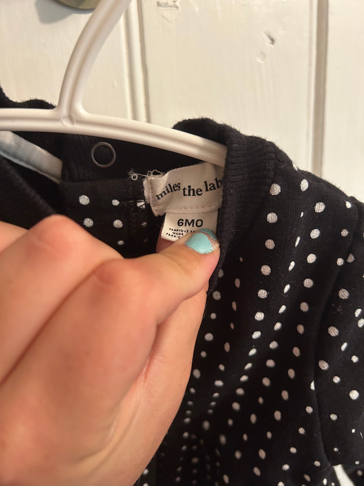 Miles the label 6m black & white polka dot sweater dress