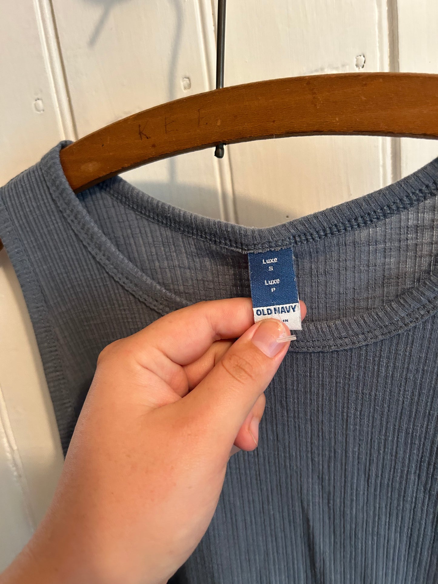 Old navy small blue ribbed tank top