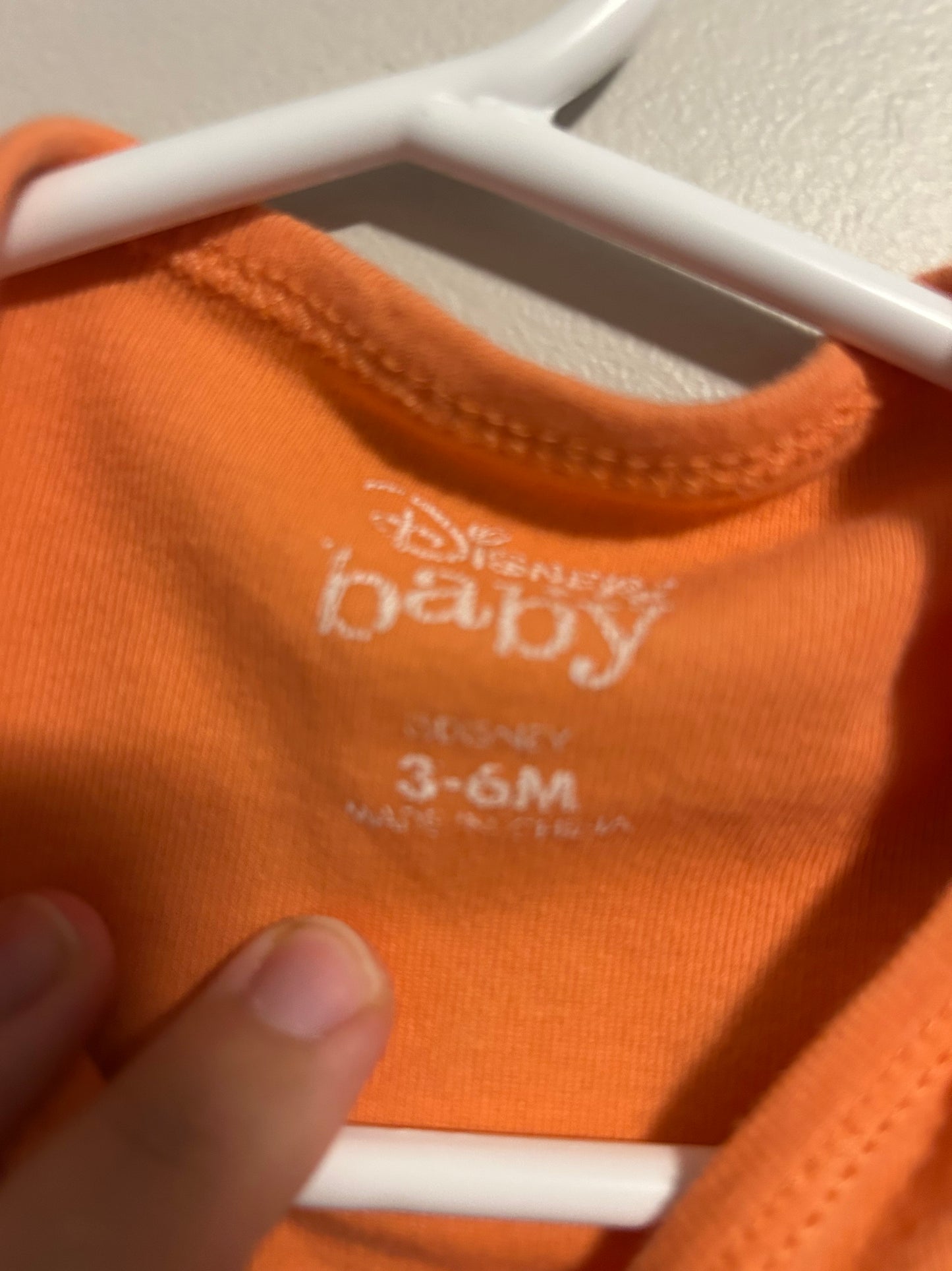 Disney 3/6m orange lion king onesie
