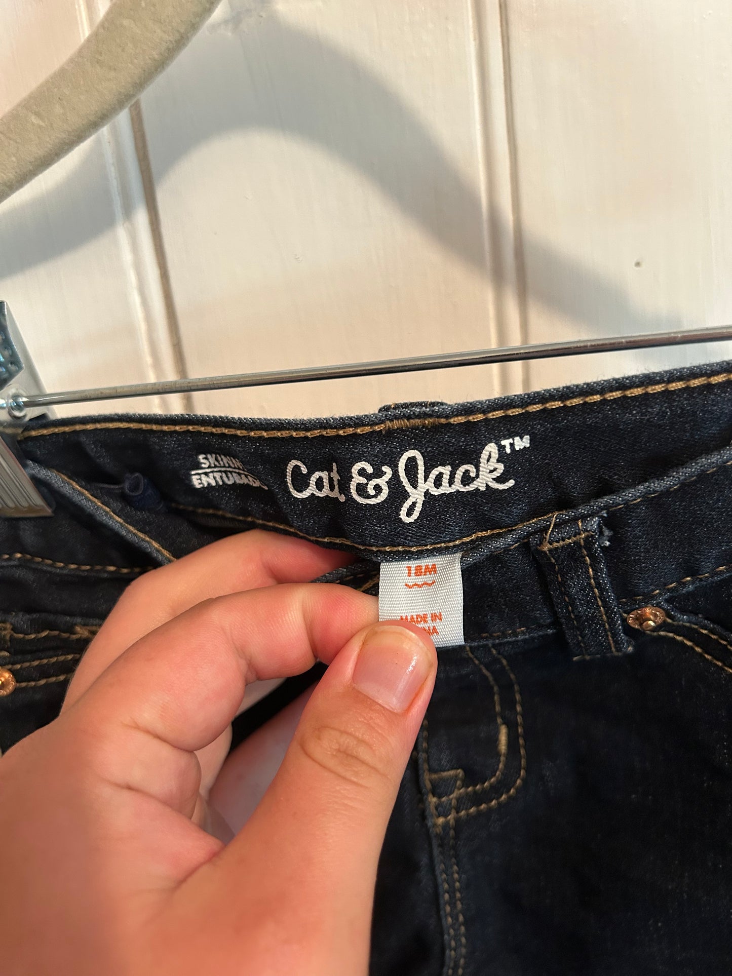 Cat & Jack 18m dark wash skinny jeans