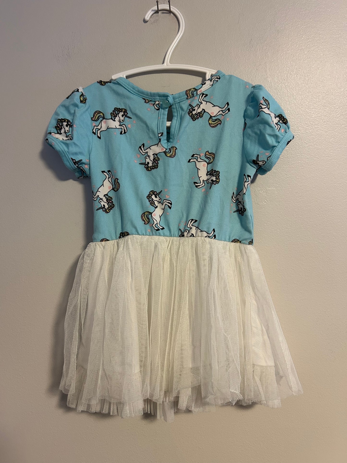 Jenna & Jessie 18m blue unicorn tulle dress