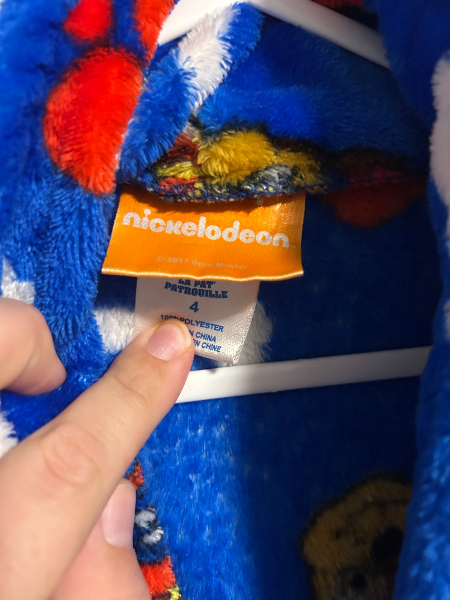 Paw patrol 4t fleece robe