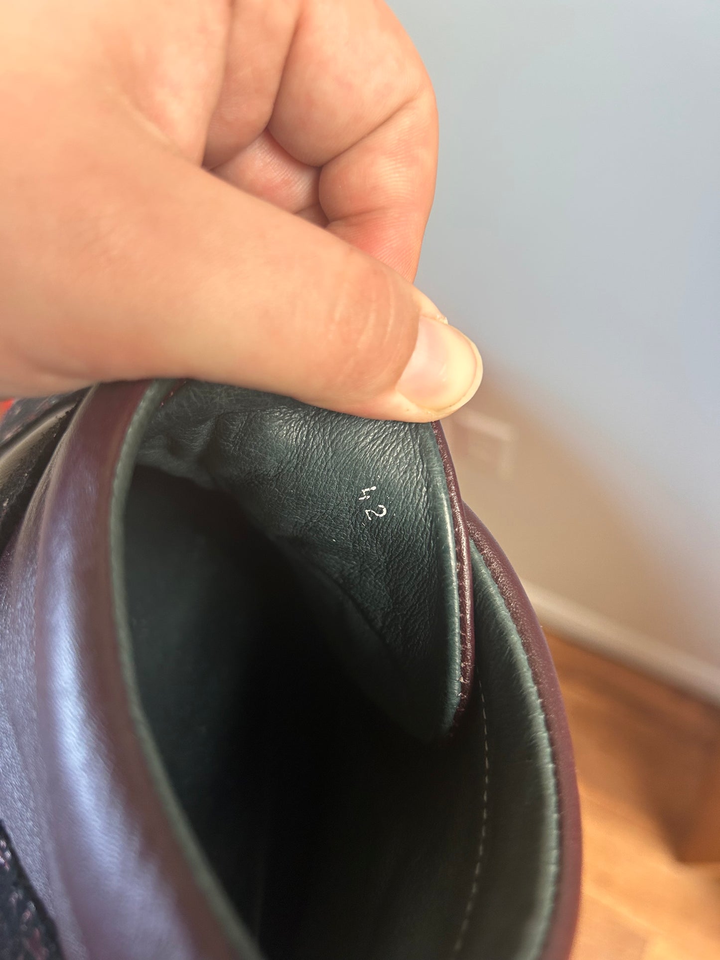 Portofino size 11 red leather booties