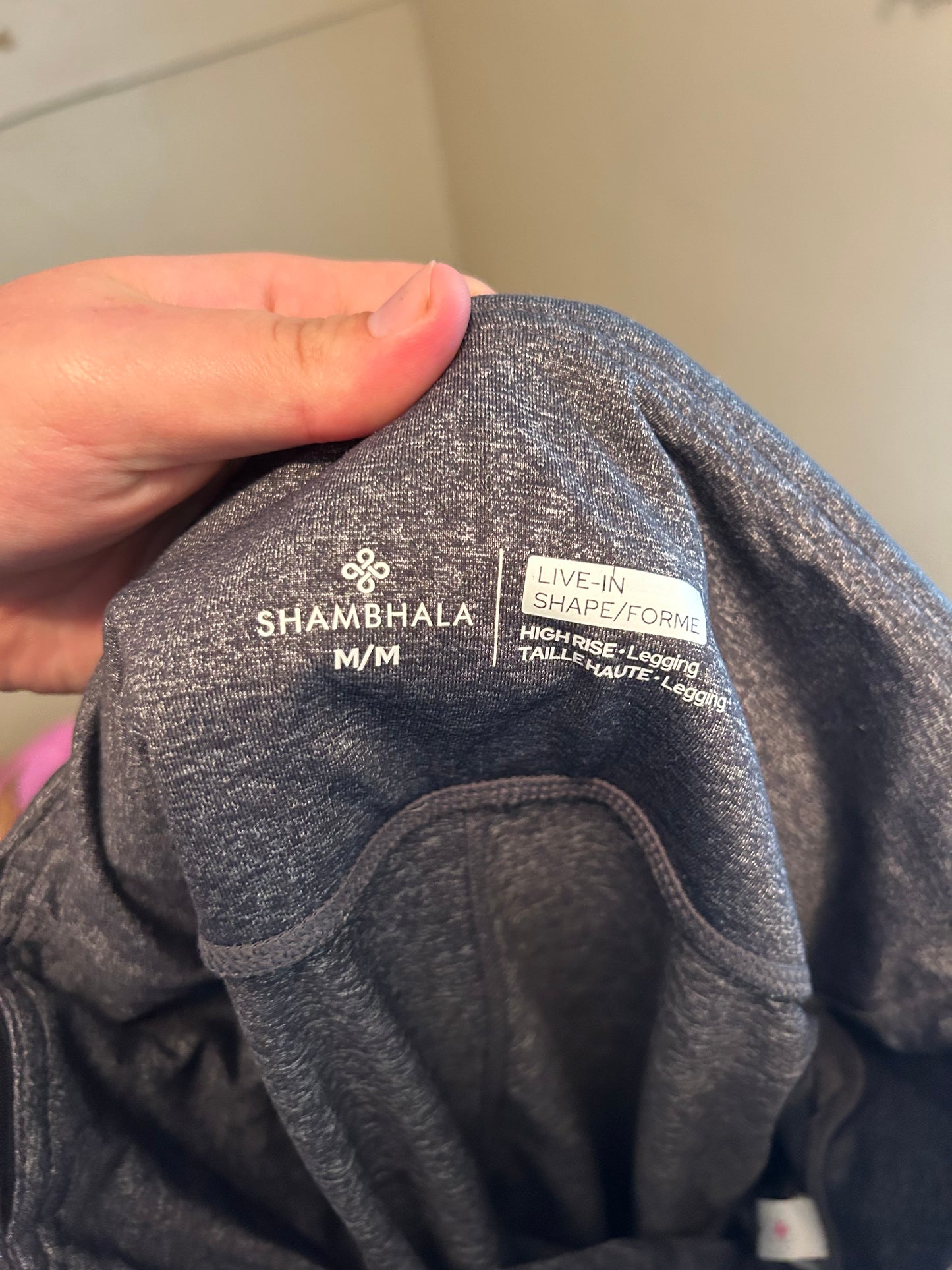 Shambhala medium grey high rise leggings