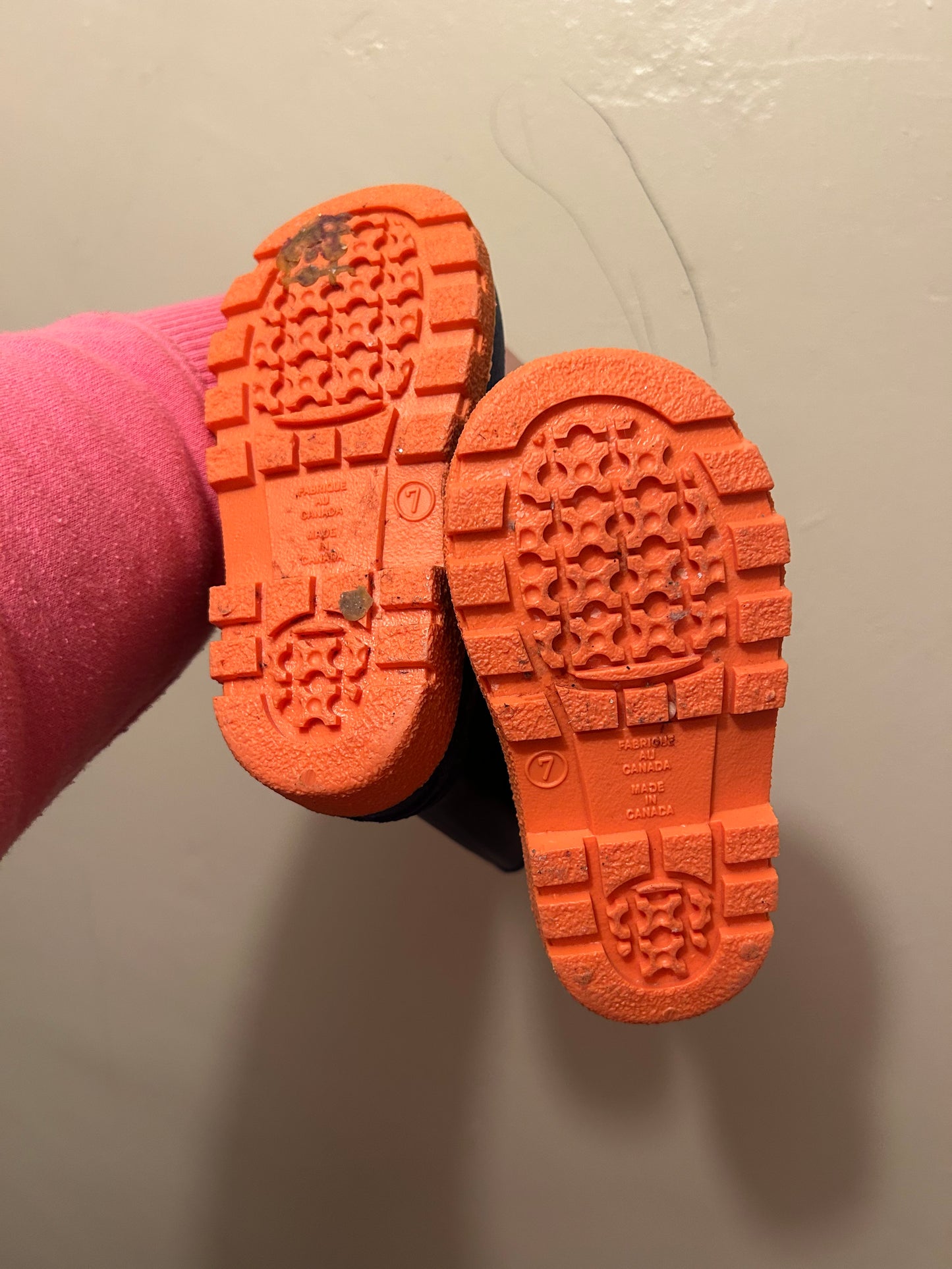 George infant 7 blue & orange rubber boots