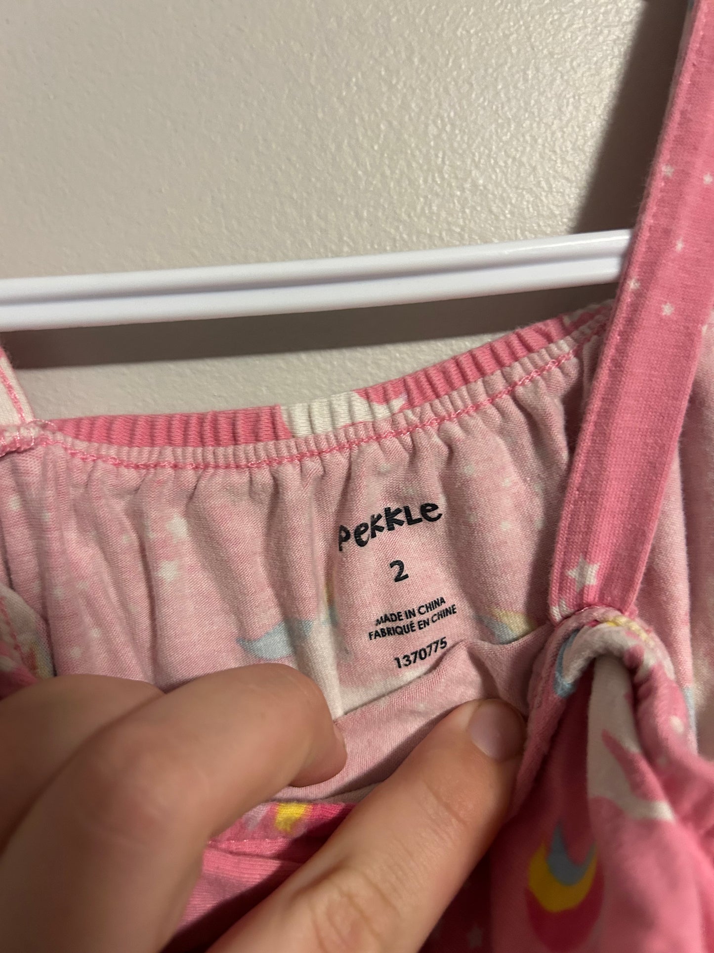 Pekkle 2 pink unicorn dress