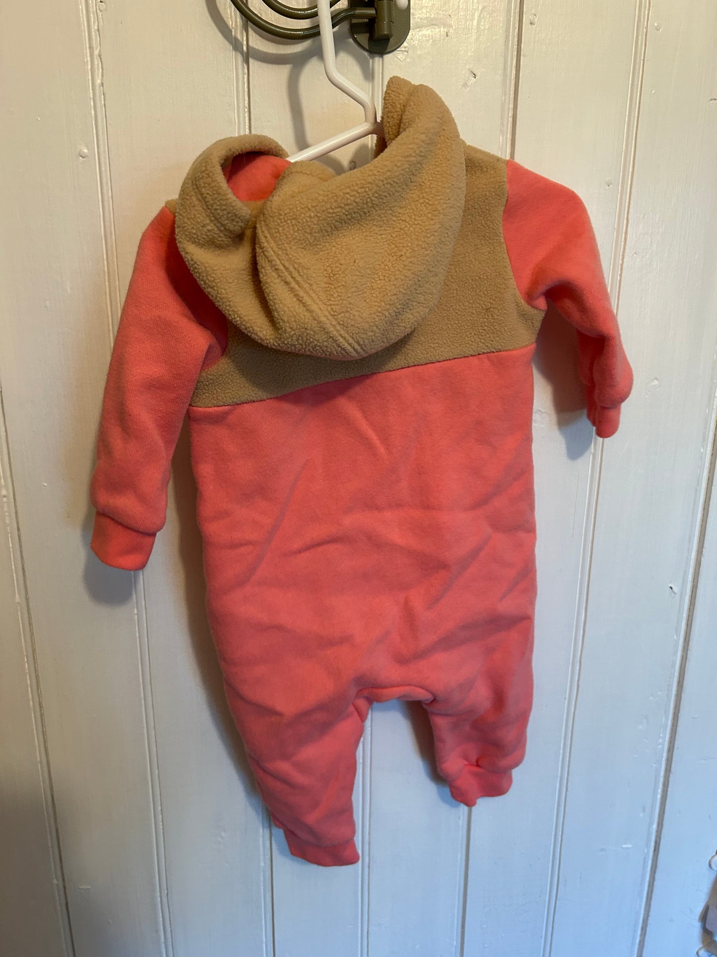 Nike 6m pink & brown sweater romper