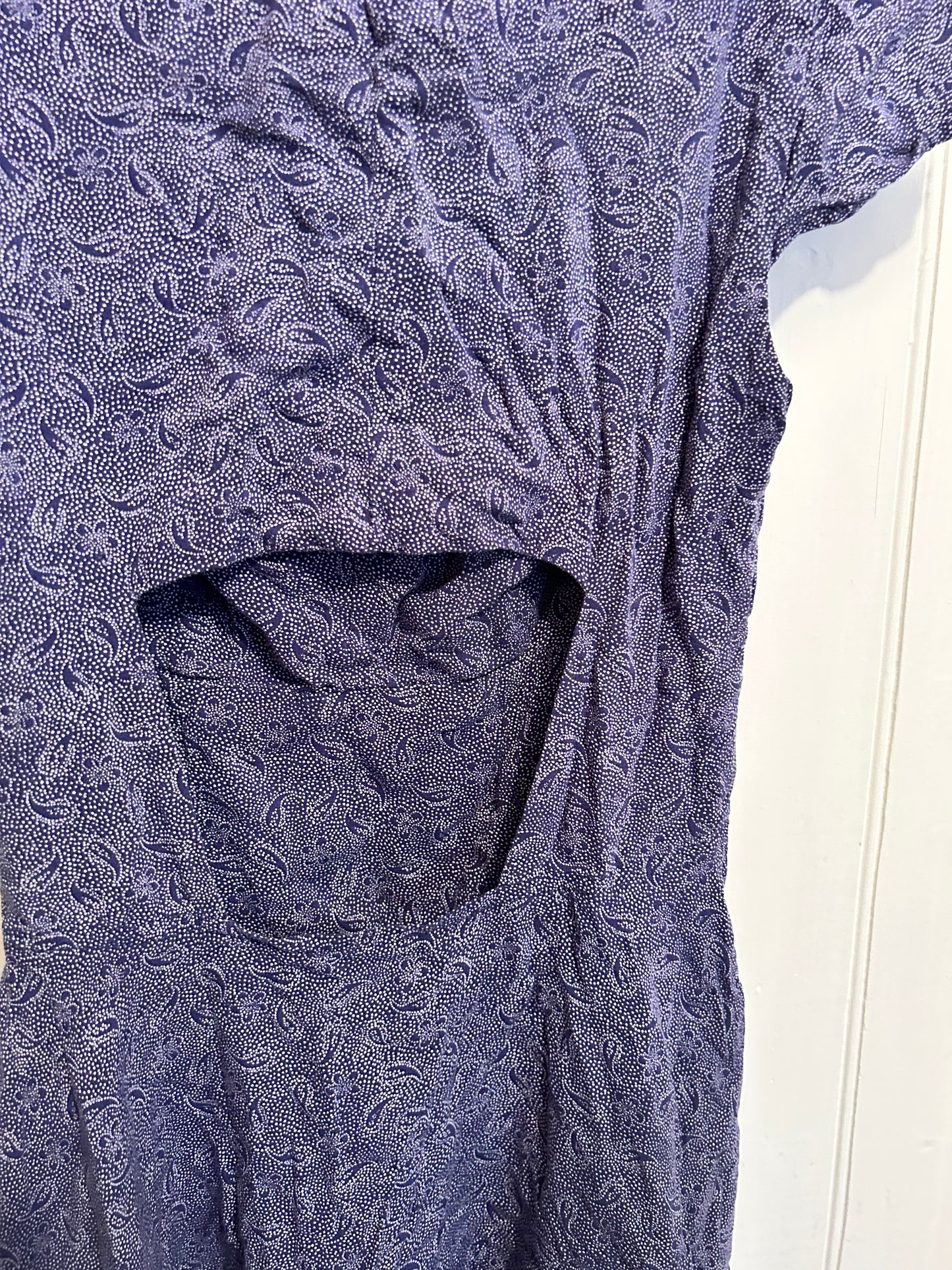 Guess 2 navy polka dot open back mini dress