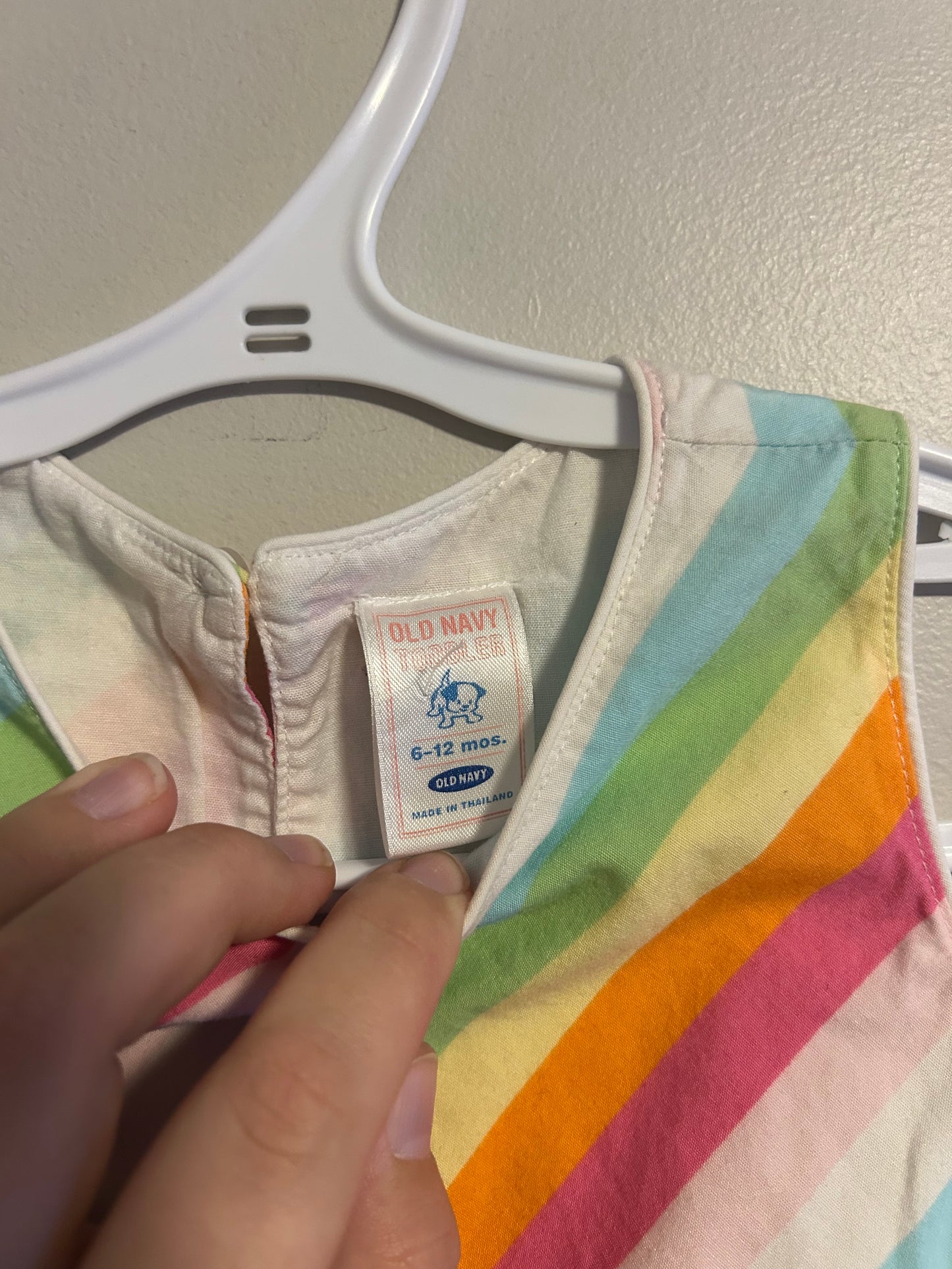 Old navy 6/12m rainbow striped dress
