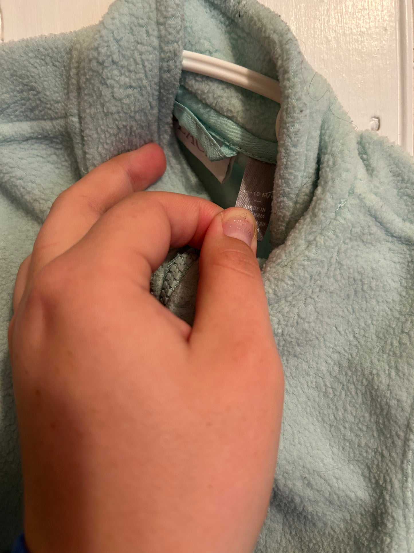 Children’s place 12/18m teal fleece sweater