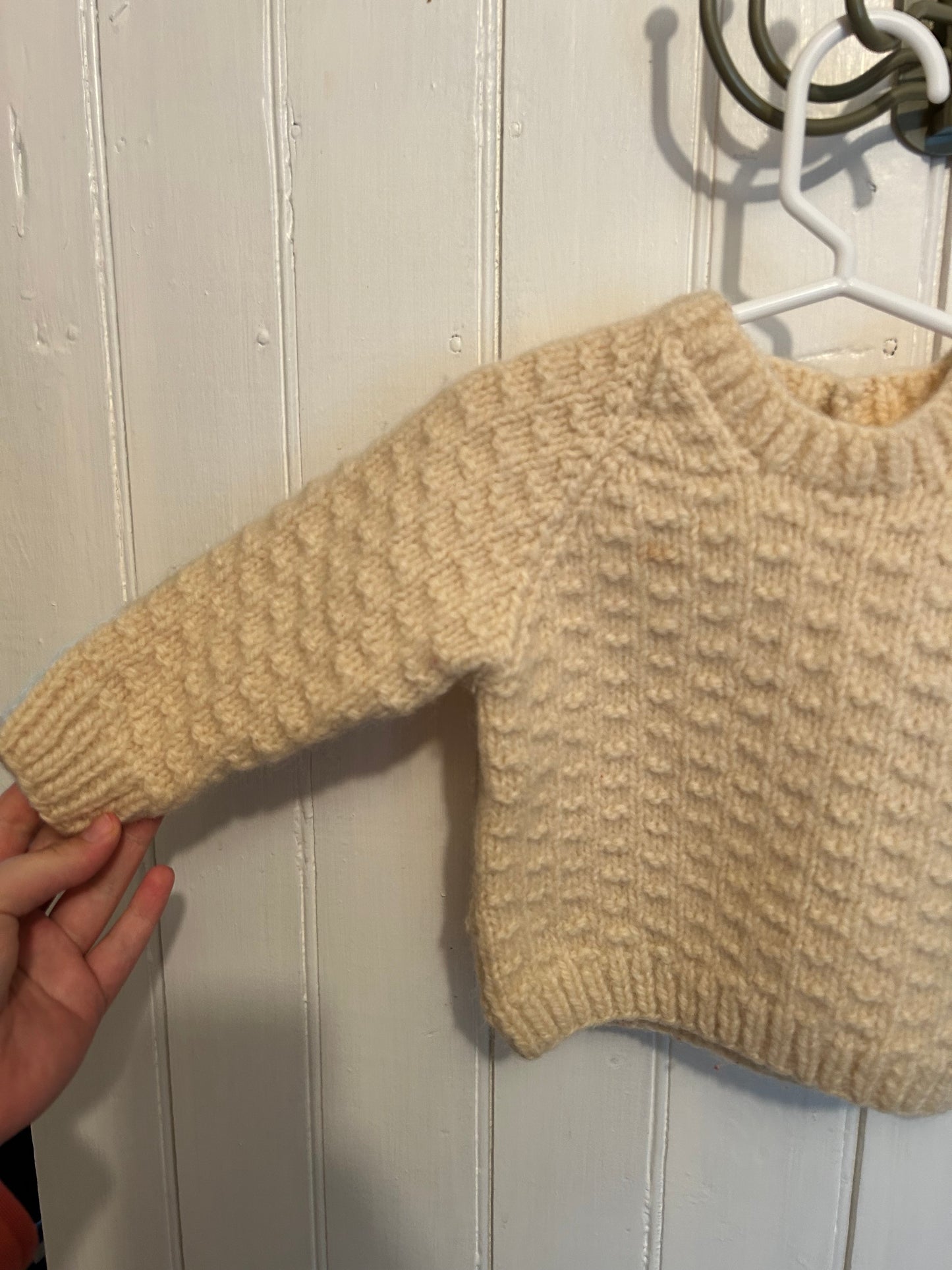 Handmade 18m tan knit sweater