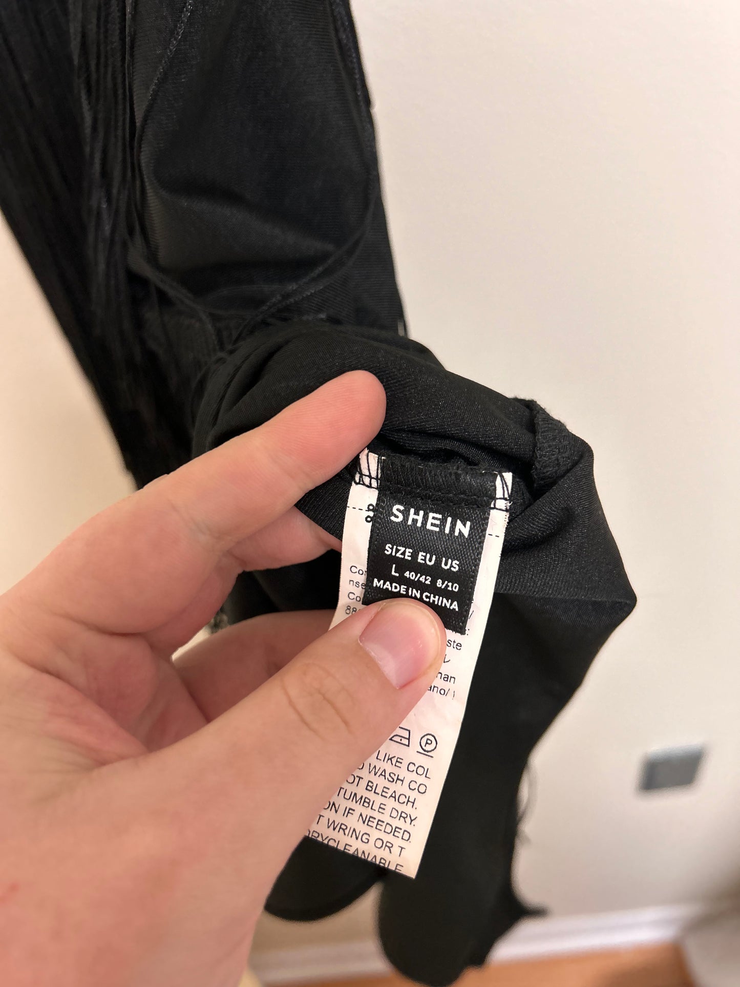 Shein large black fringe tank bodysuit