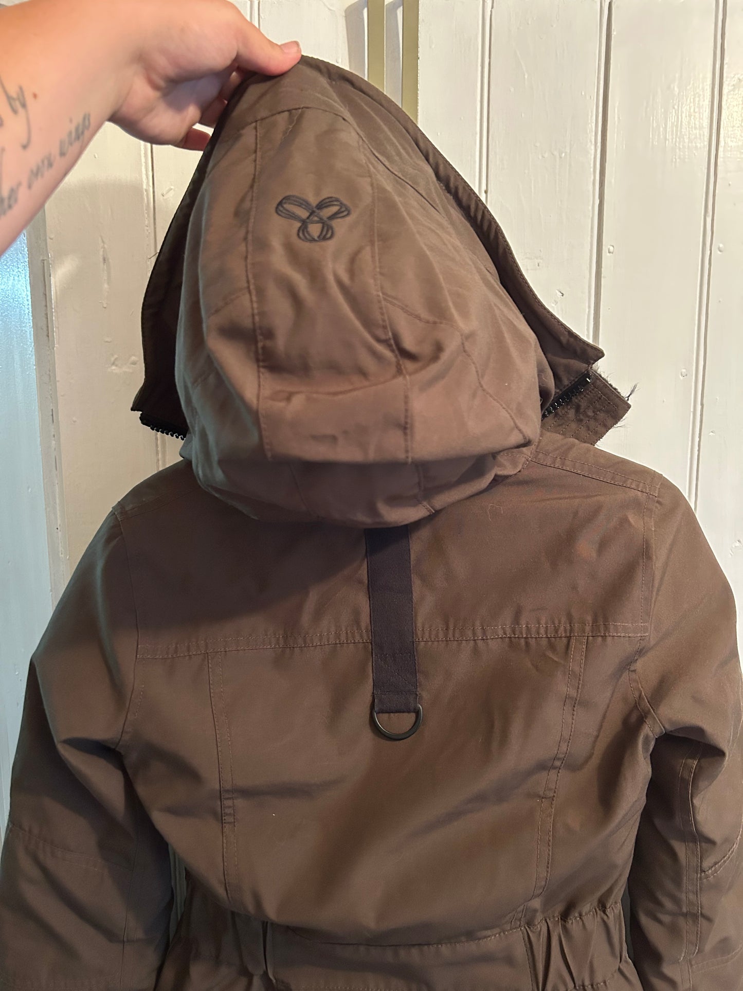 TNA small brown warmest parka winter coat