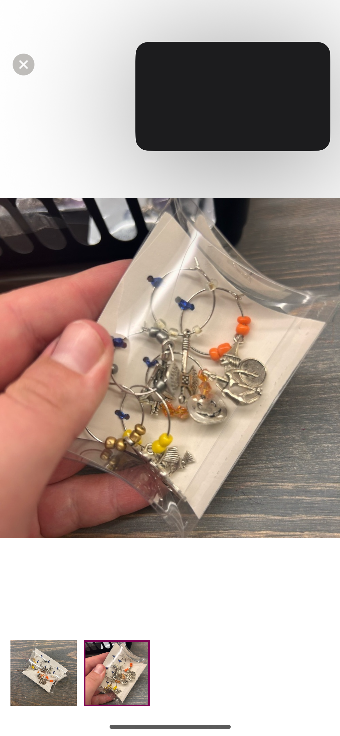 Halloween wine charms