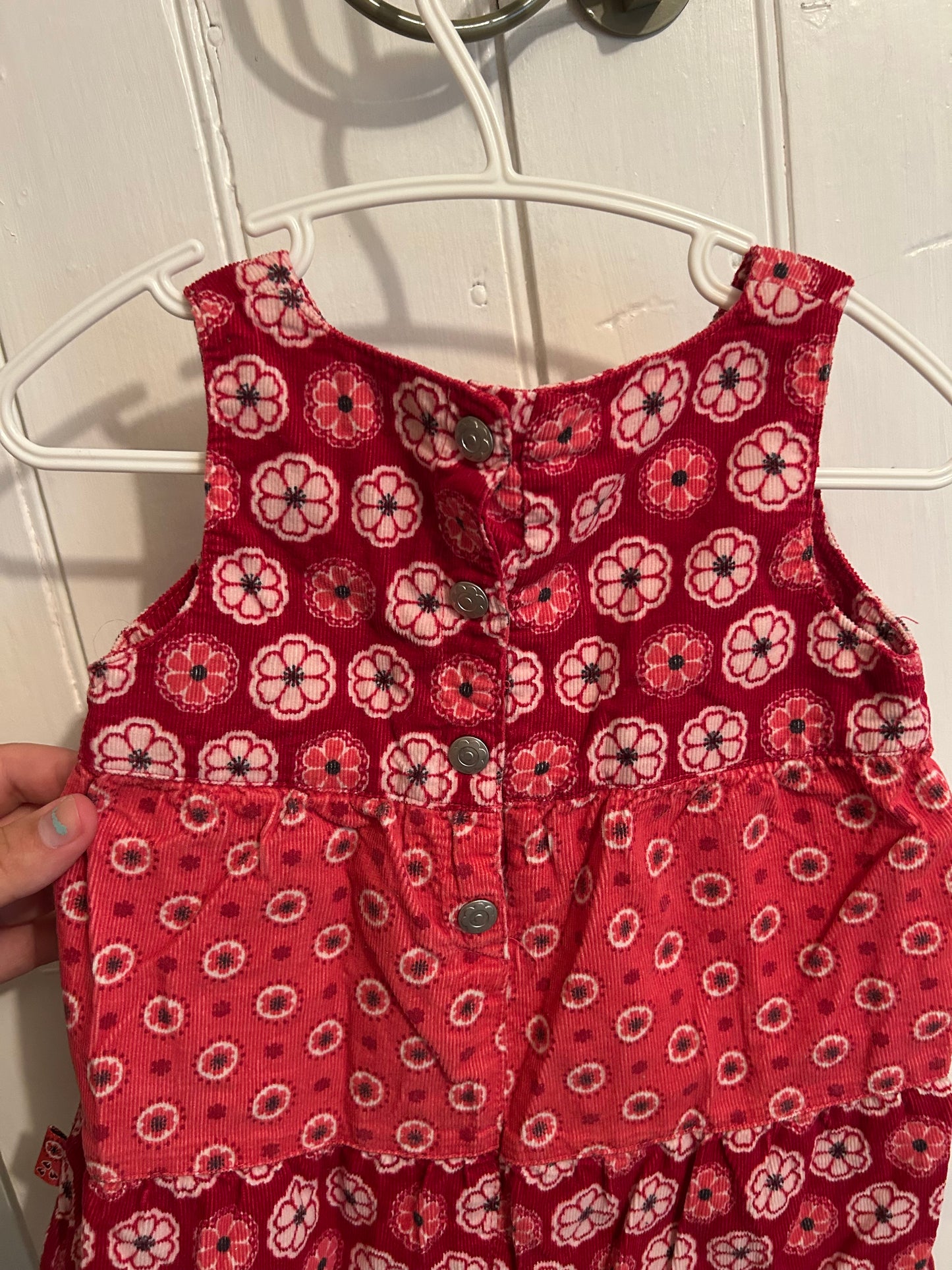 Name it 9m red polka dot cordury dress