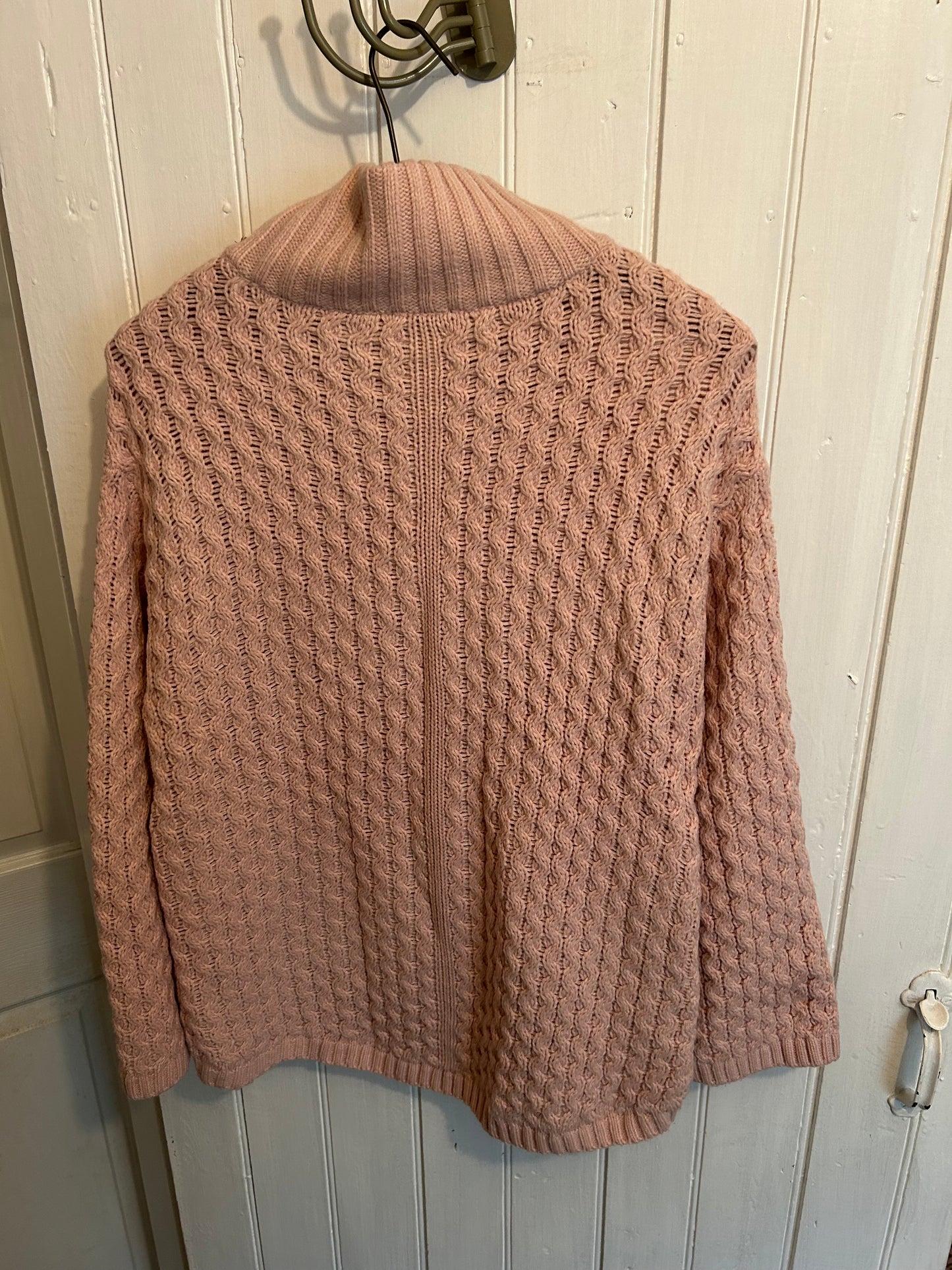 Dex medium pink knit side zipper high neck sweater