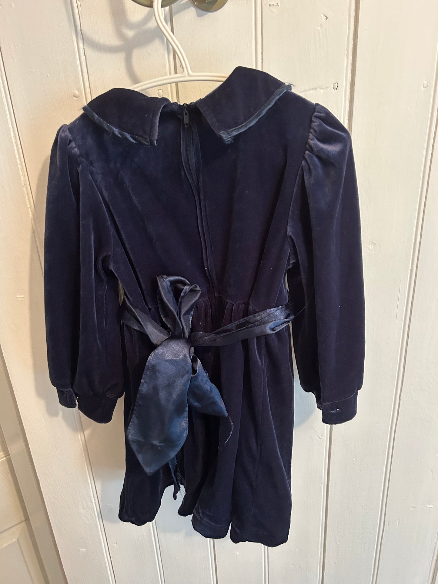 Vintage premiere collection 3t blue velvet dress