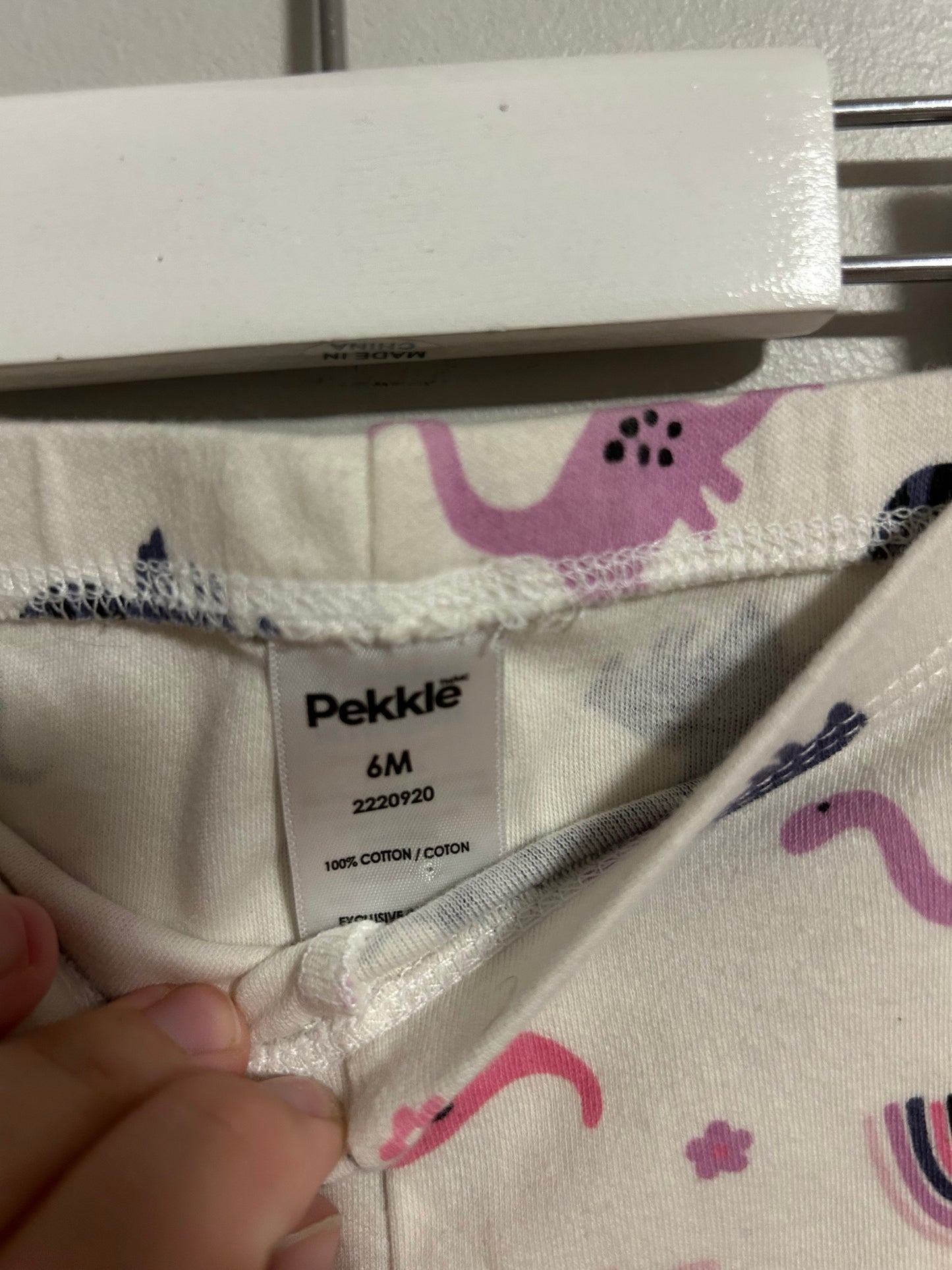 Pekkle 6m pink Dino leggings