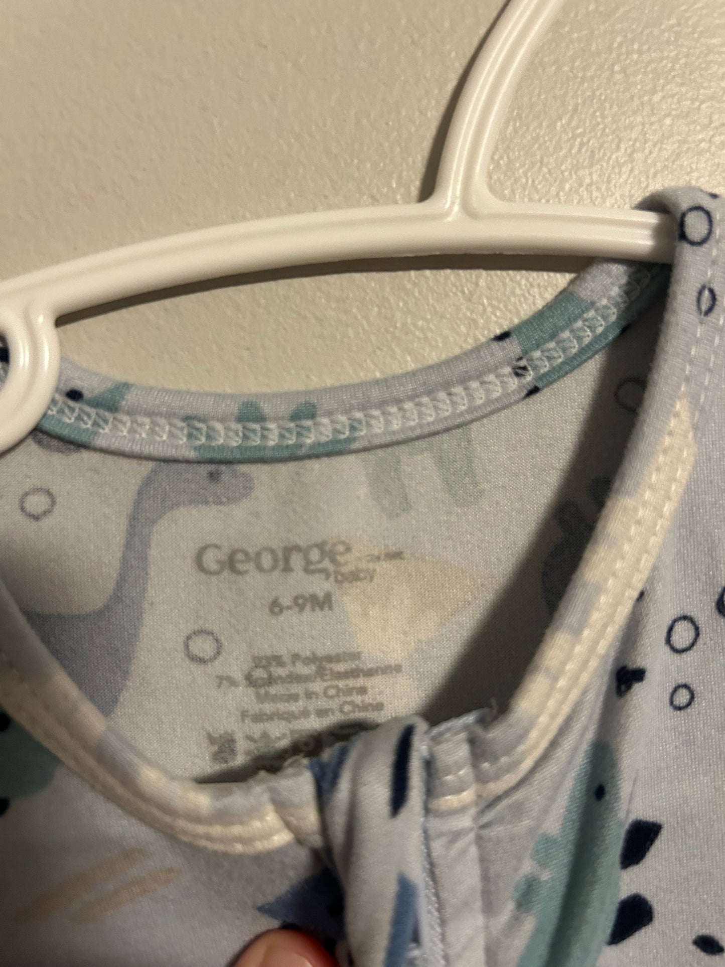 George 6/9m blue Dino sleeper