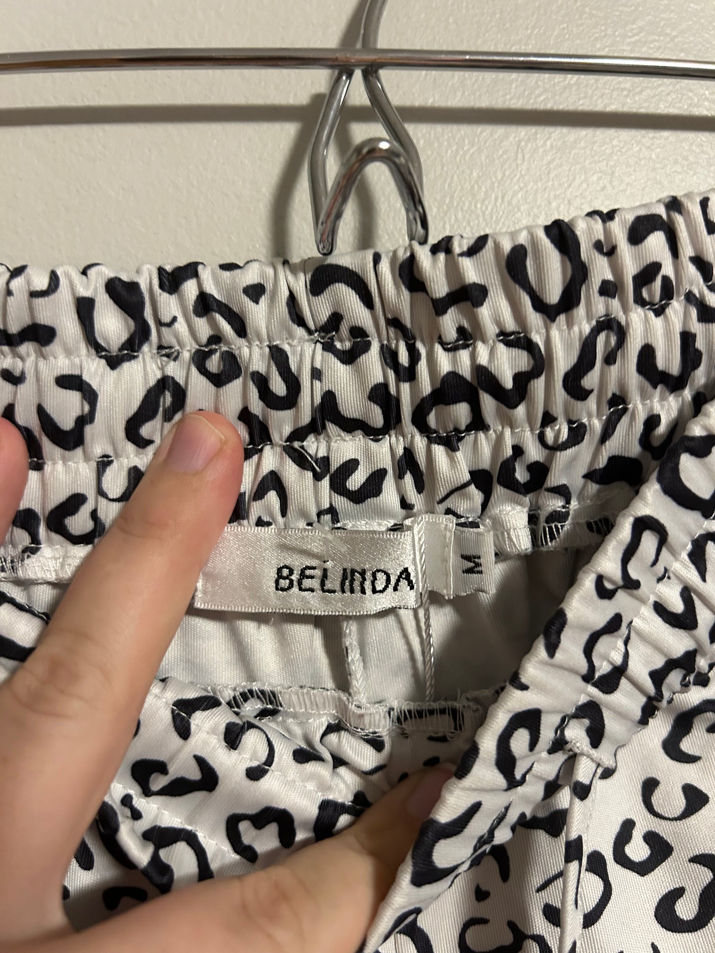Belinda medium white & black cheetah joggers