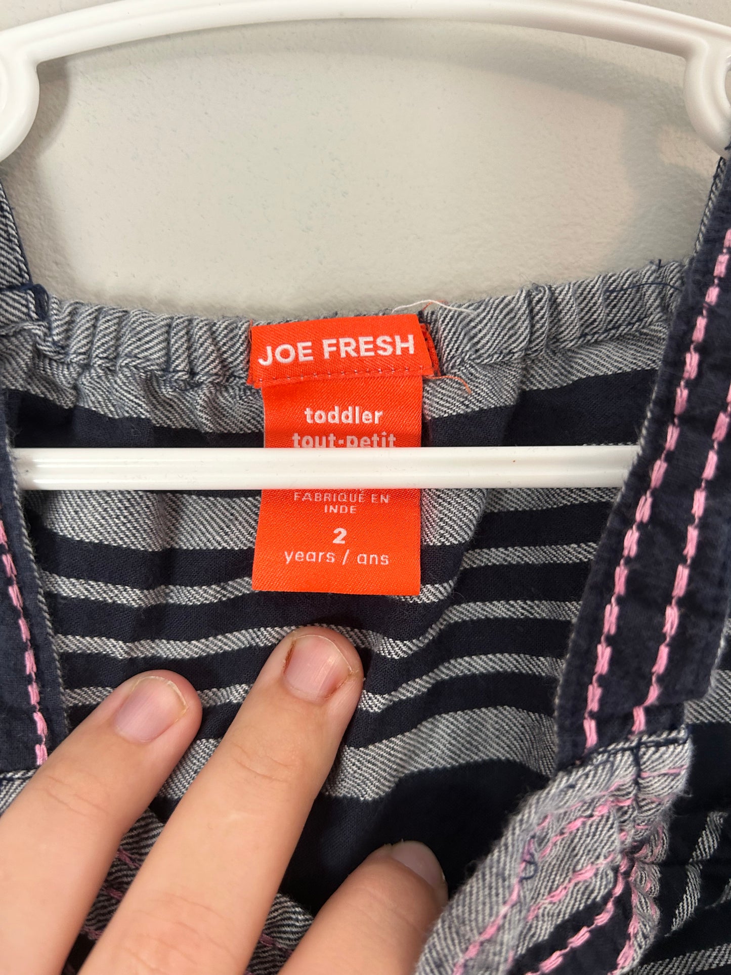 Joe fresh 2t black striped romper
