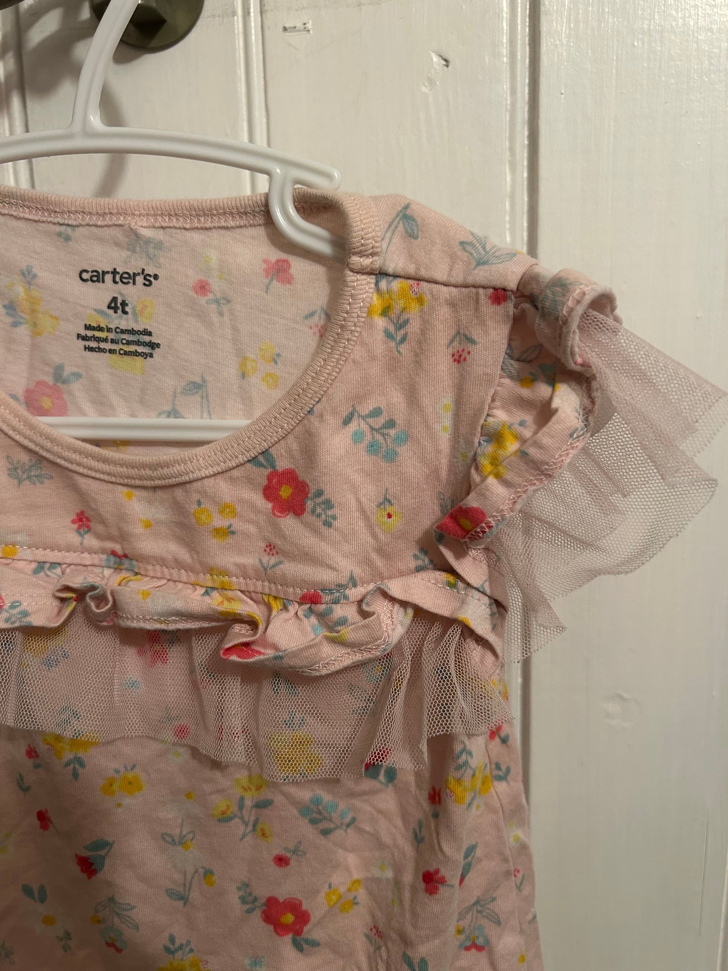 Carters 4t pink floral top