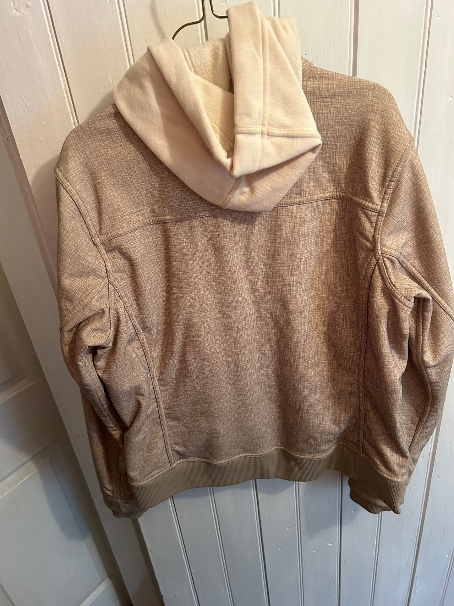 MEC women’s xl tan fleece lined soft shel jacket