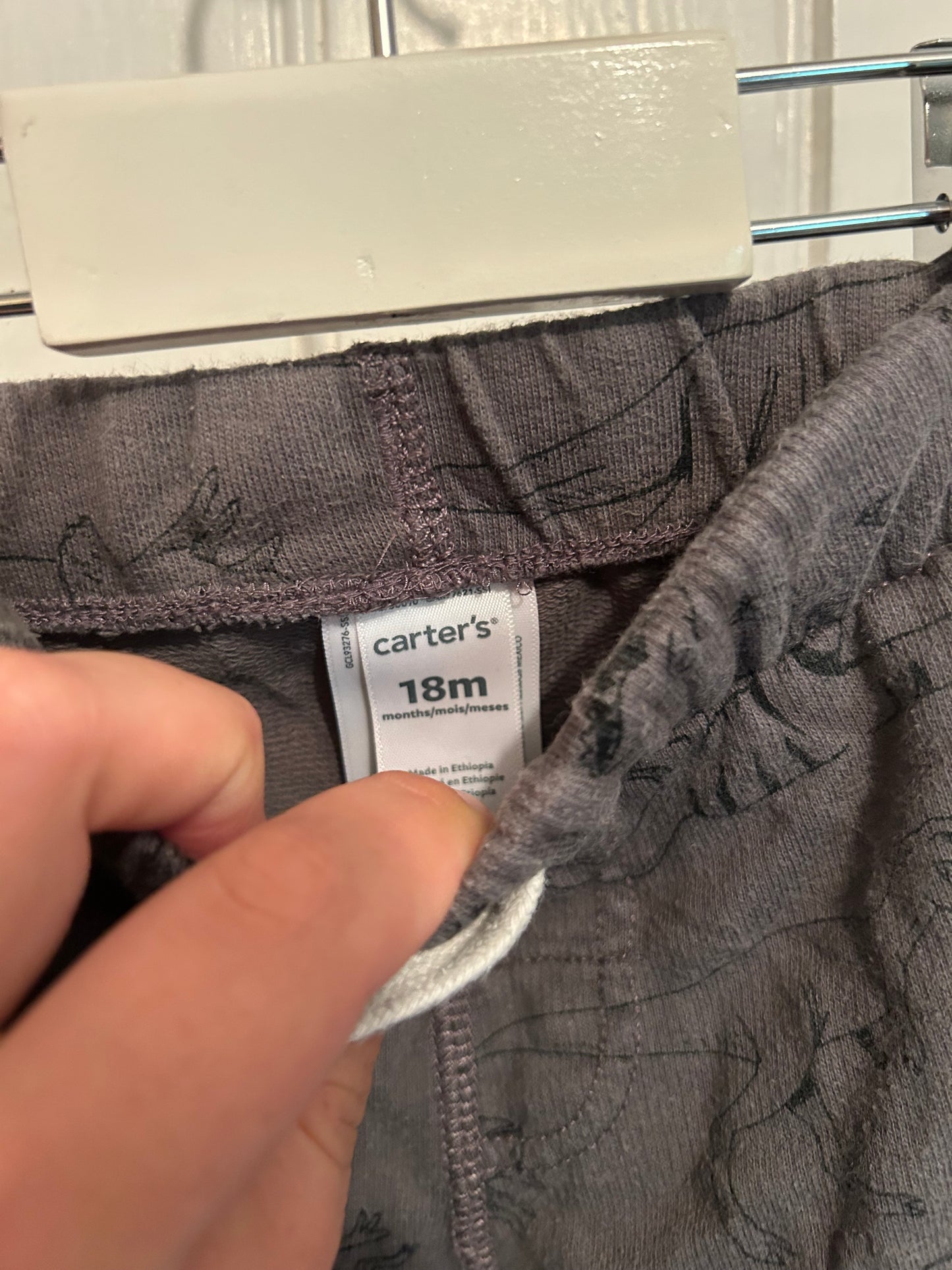 Carters 18m grey Dino joggers
