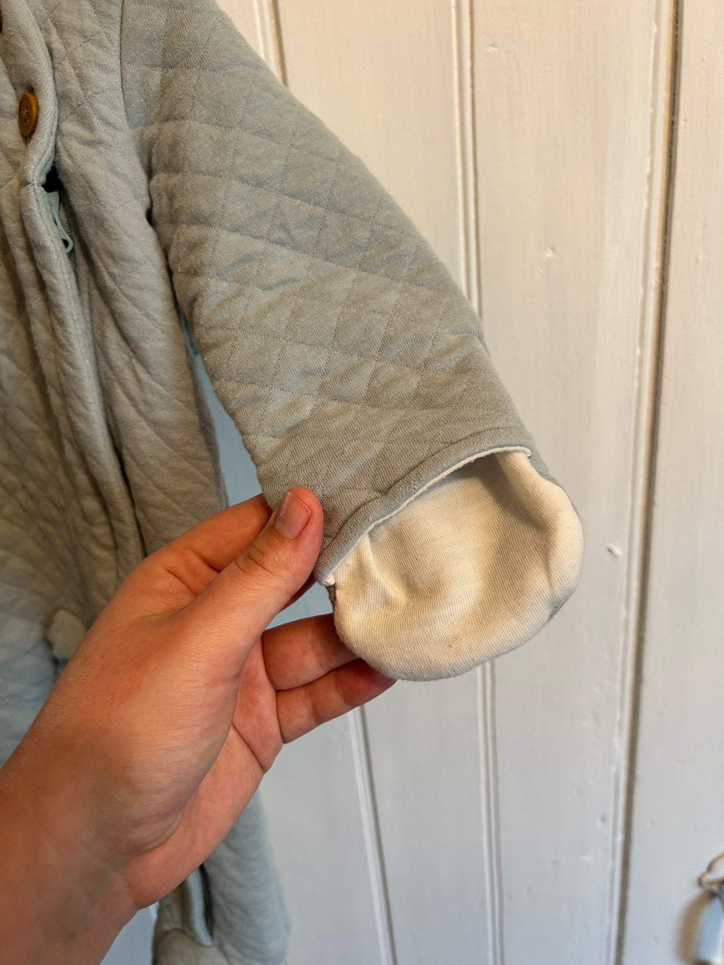 Carters 6m blue quilted bunting suit