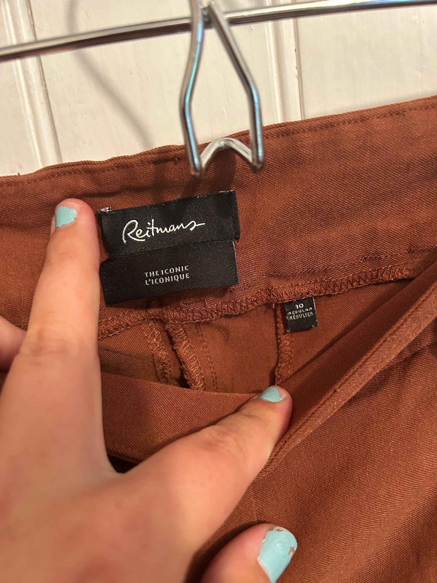 Reitmans 10 brown Striaght leg dress pants