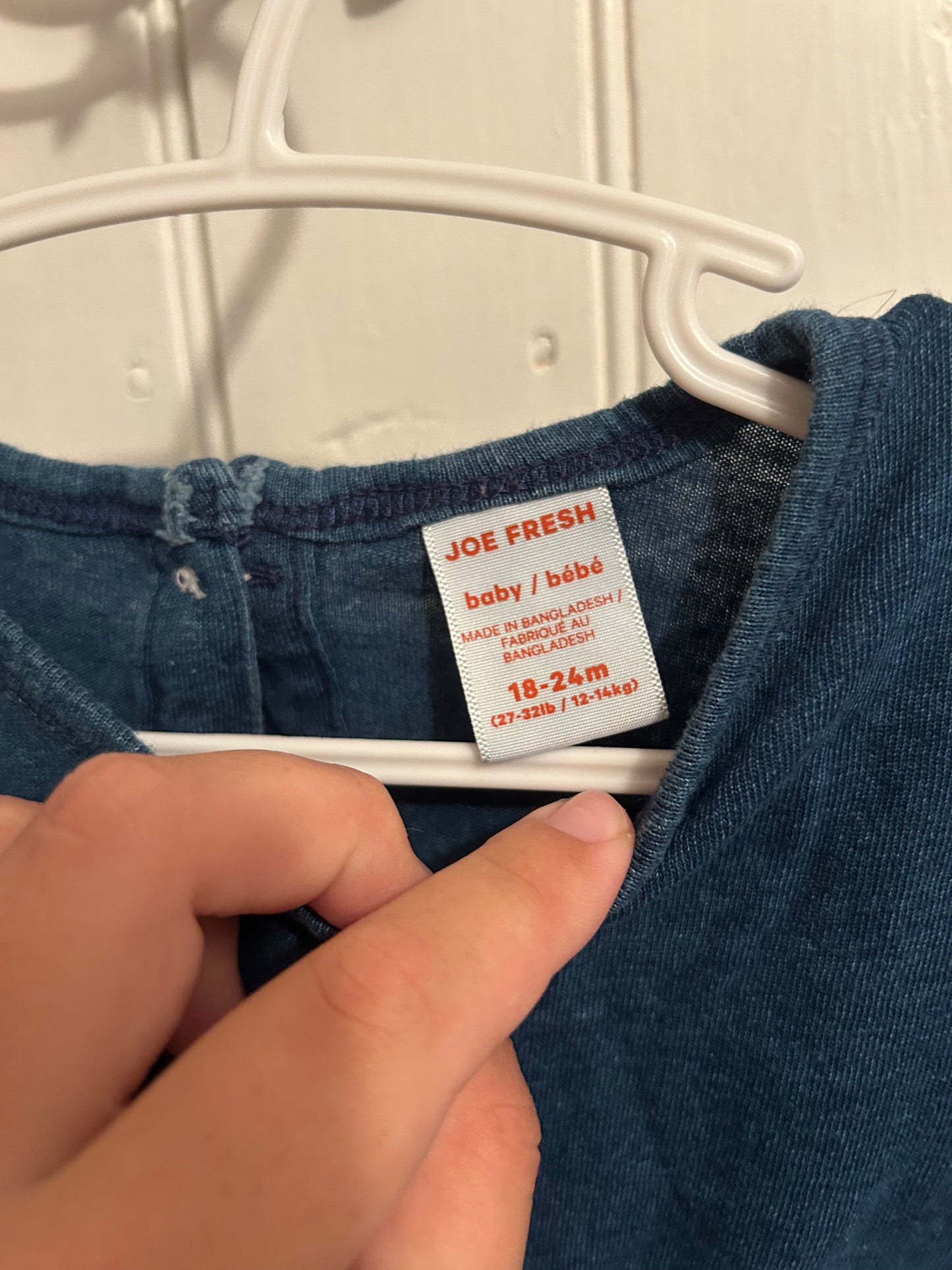 Joe fresh 18/24m denim dress