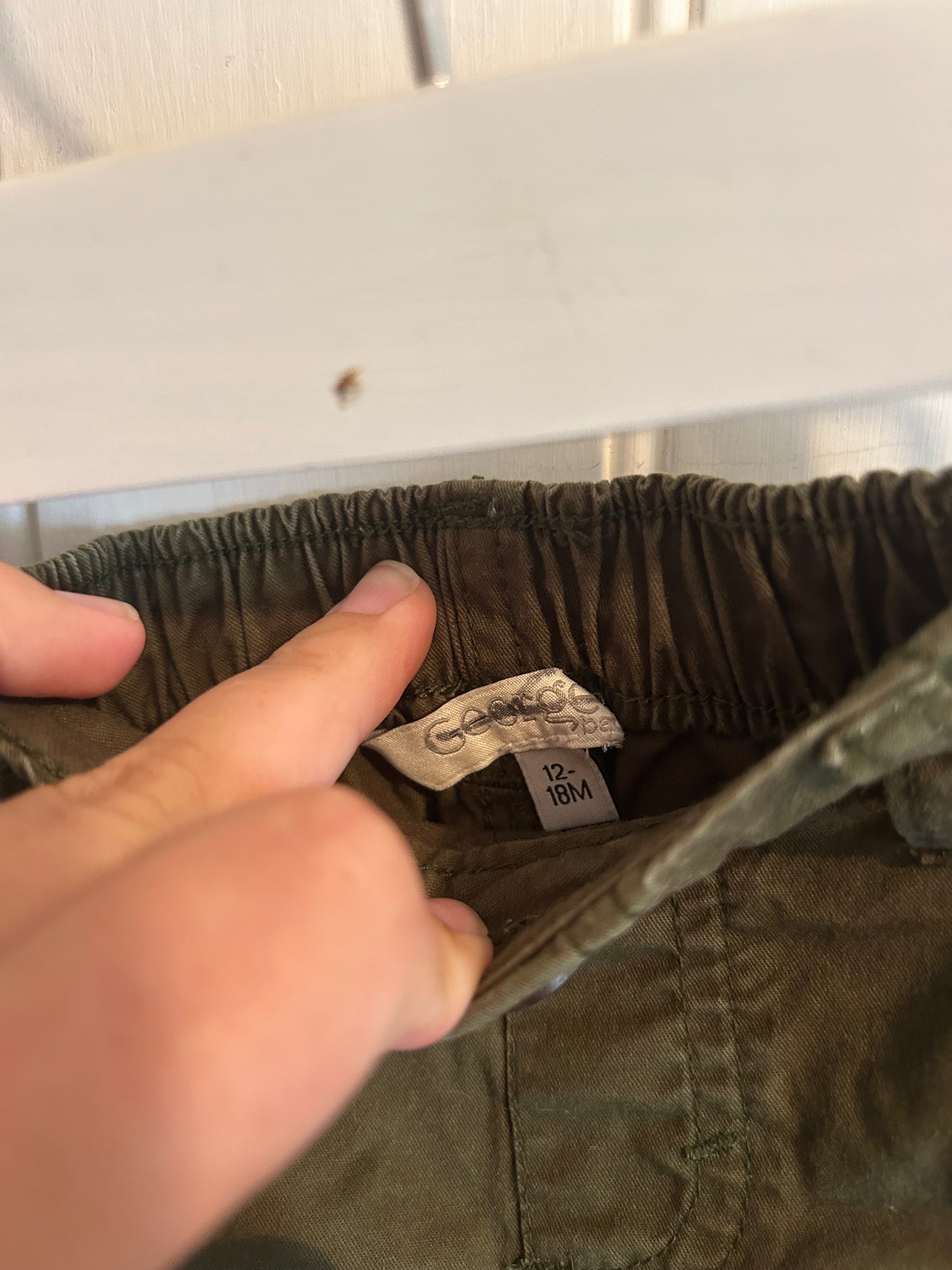 George 12/18m green cargo shorts