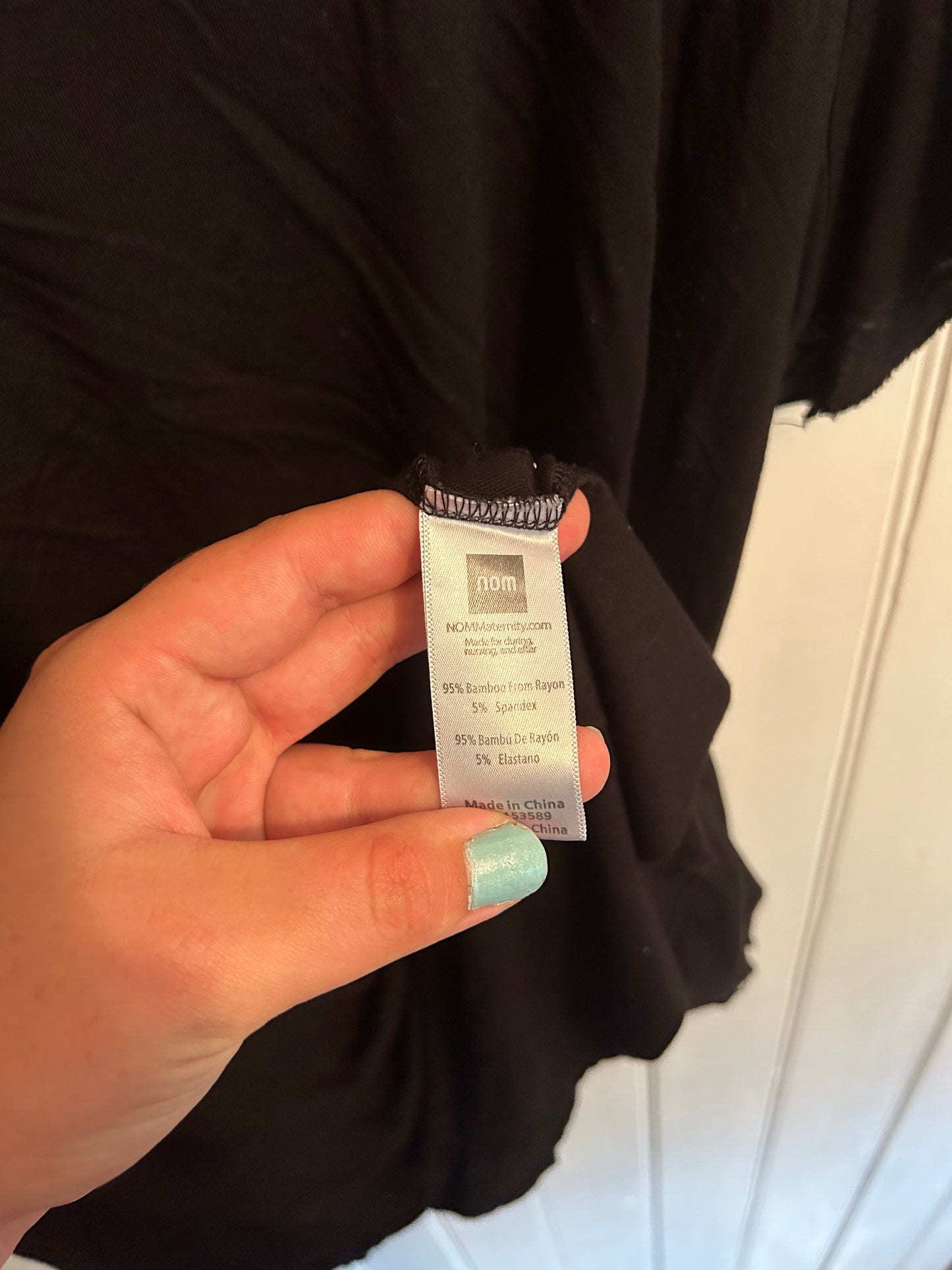 Nom medium black bamboo tshirt