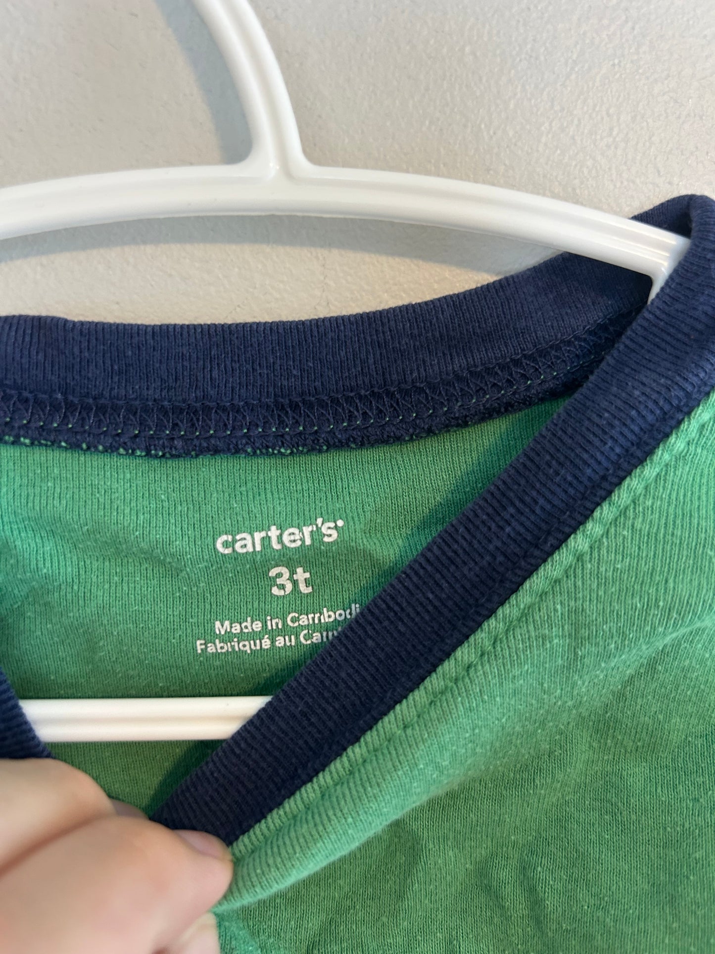 Carters 3t green & blue Dino 2pc Dino sleep set