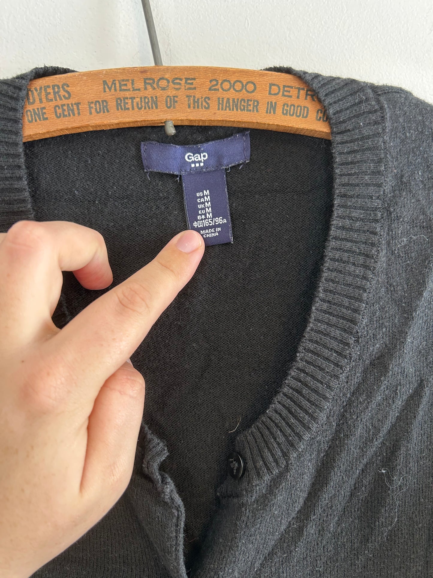 Gap medium black button up cardigan