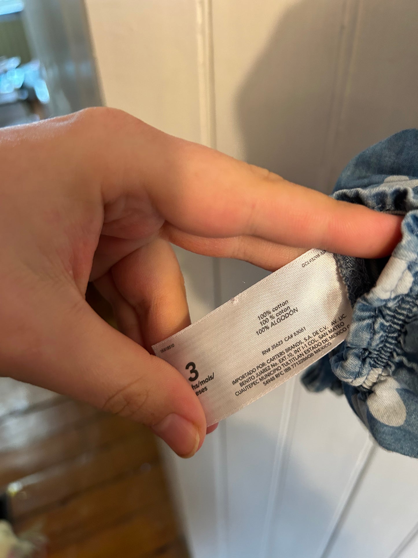 Carters 3m denim heart romper