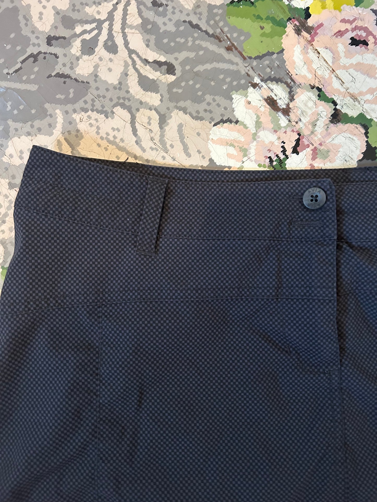 Avia large black checkered athletic skirt