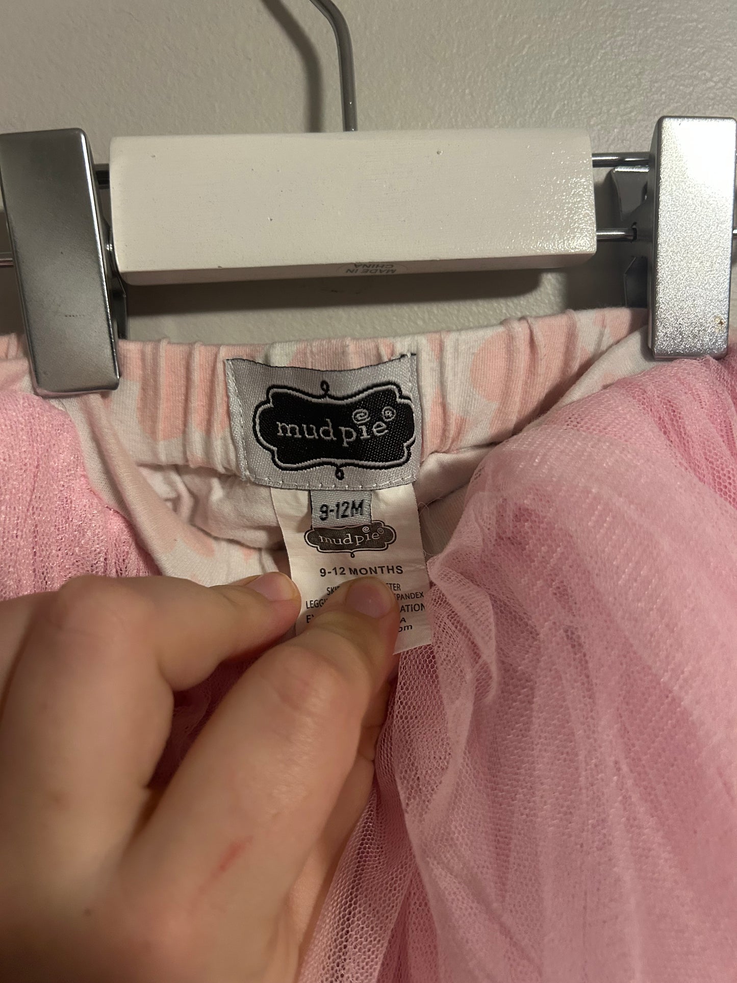 Mud pie 9/12m pink tulle skirt